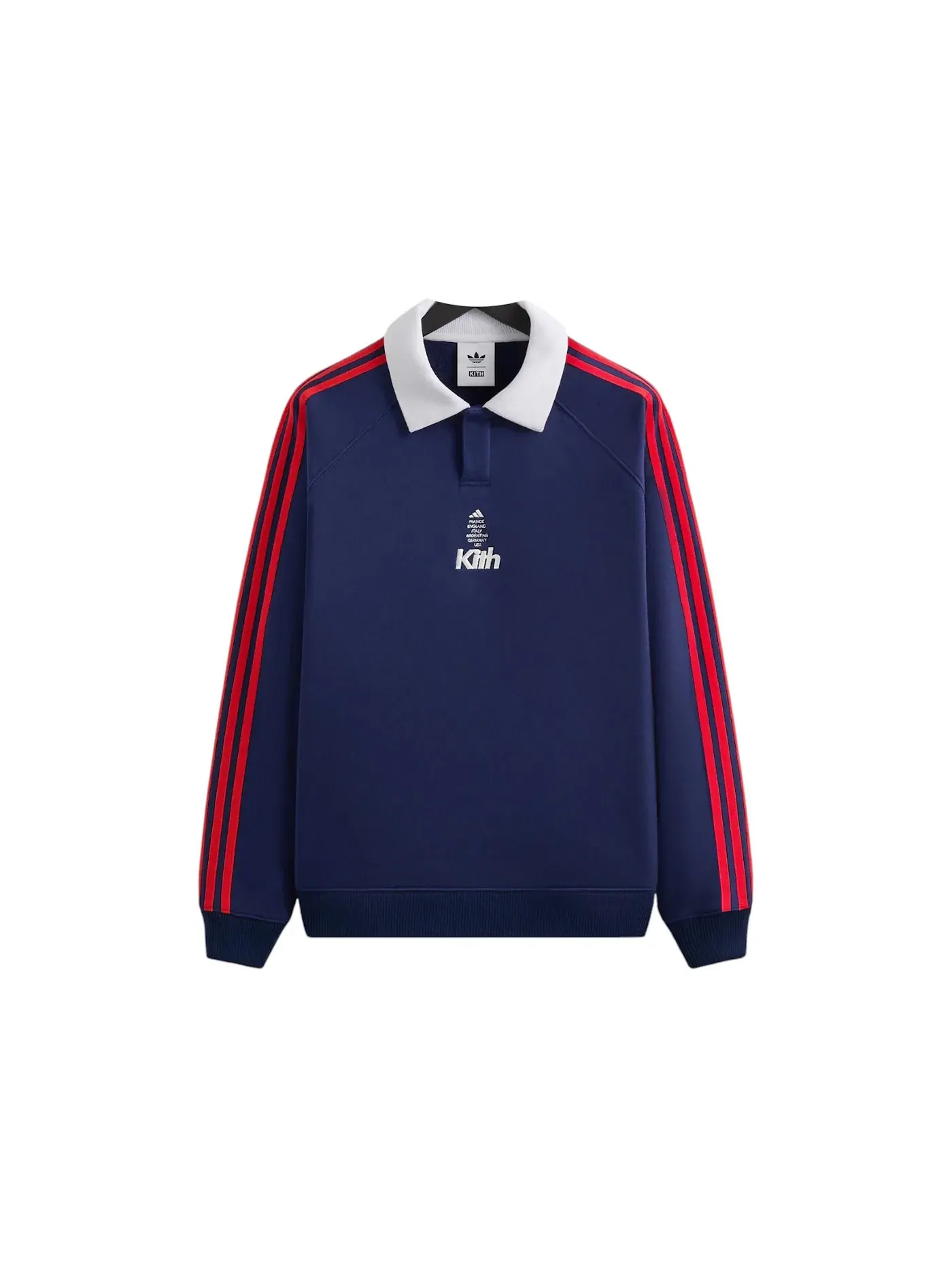 Мужской пуловер Kith x Adidas Football Pullover — изображение 1 из 1, синий
