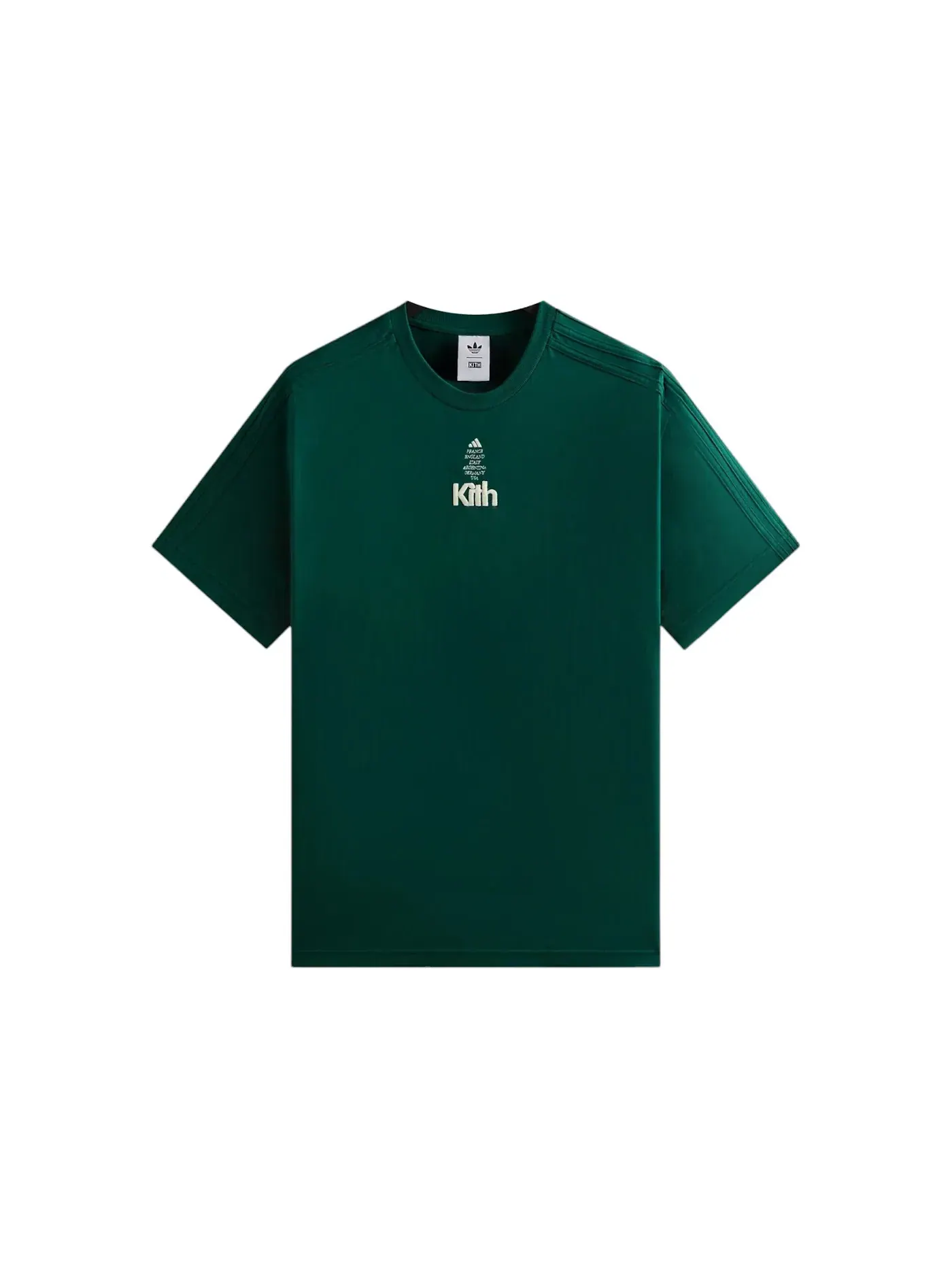 Мужская футболка с коротким рукавом Kith x Adidas Football Tee — изображение 1 из 2, зеленый