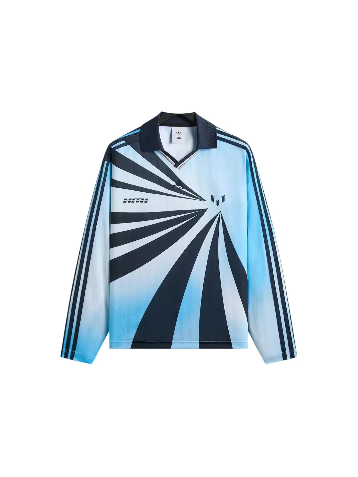 Мужская футболка с длинным рукавом Kith x Adidas Messi Football Blue Goalkeeper Long Sleeve Tee Kith — изображение 1 из 2