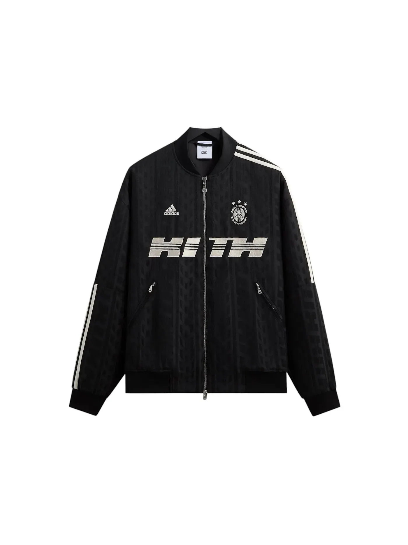 Мужская бомбер-куртка из жаккарда с принтом Messi Kith — изображение 1 из 2, черный
