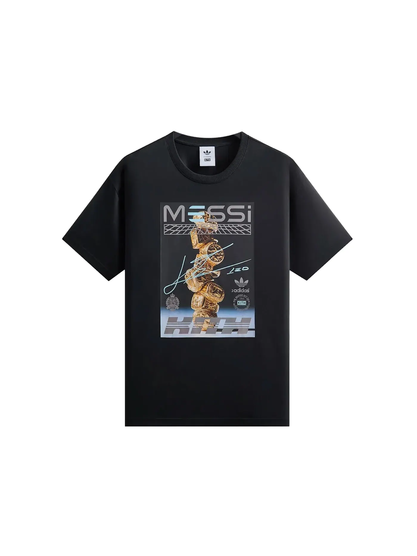 Мужская футболка с принтом Kith x Adidas Messi Football Graphic II Tee Kith — изображение 1 из 2, черный
