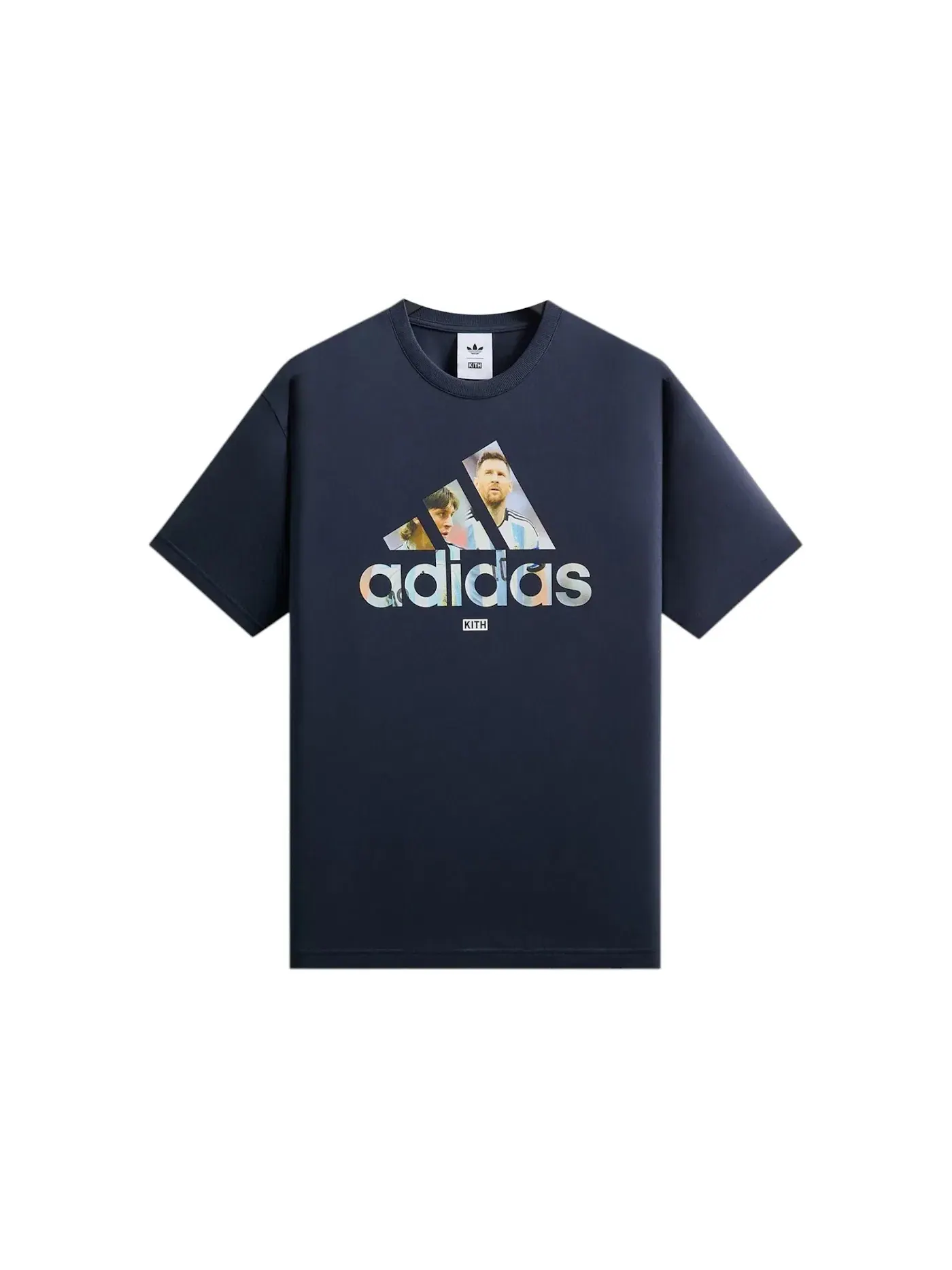 Мужская футболка с принтом Kith x Adidas Messi Football Graphic Tee — изображение 1 из 1, темно-синий