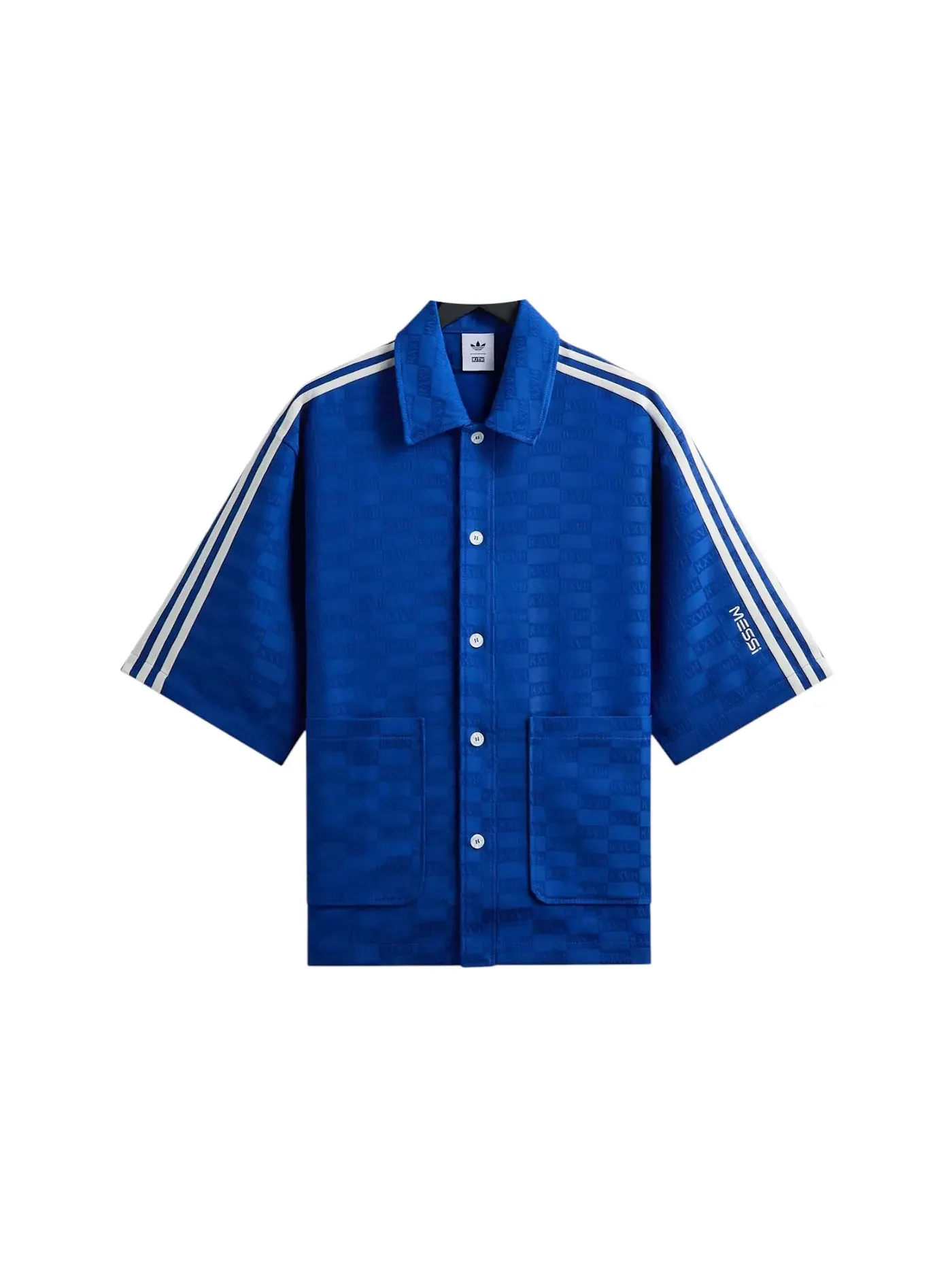 Мужская футболка с принтом Kith x Adidas Messi Football Monogram Shirt — изображение 1 из 2, синий