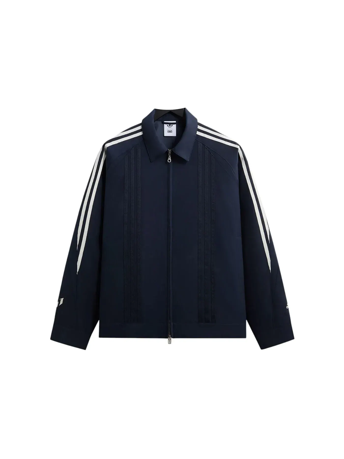 Мужская куртка из шерсти с принтом Kith x Adidas Messi Football Wool Track Jacket — изображение 1 из 2, темно-синий