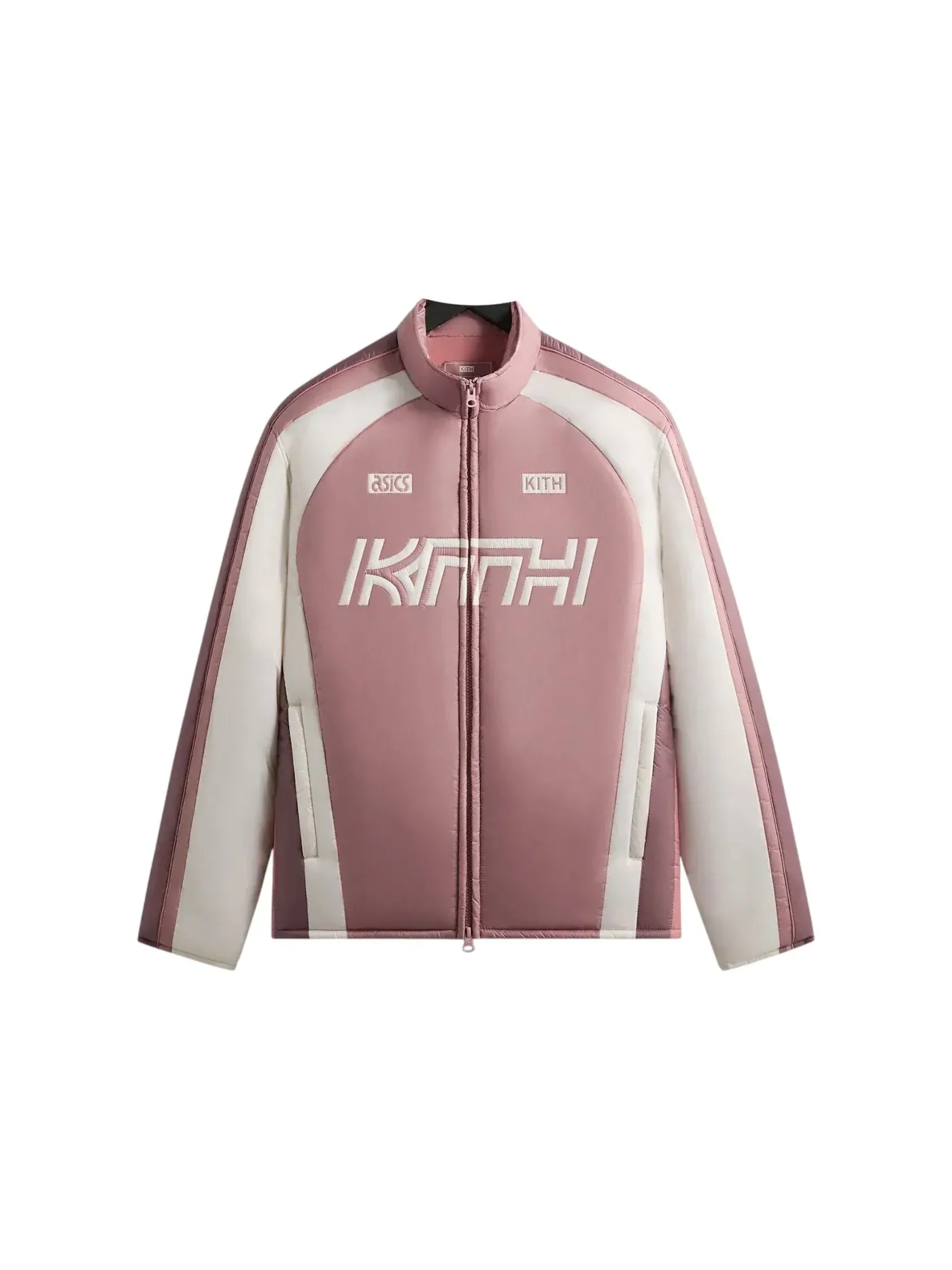 Мужская куртка с принтом Kith x ASICS Loyalty Exclusive Puffed Brixton Track Jacket — изображение 1 из 2, серый
