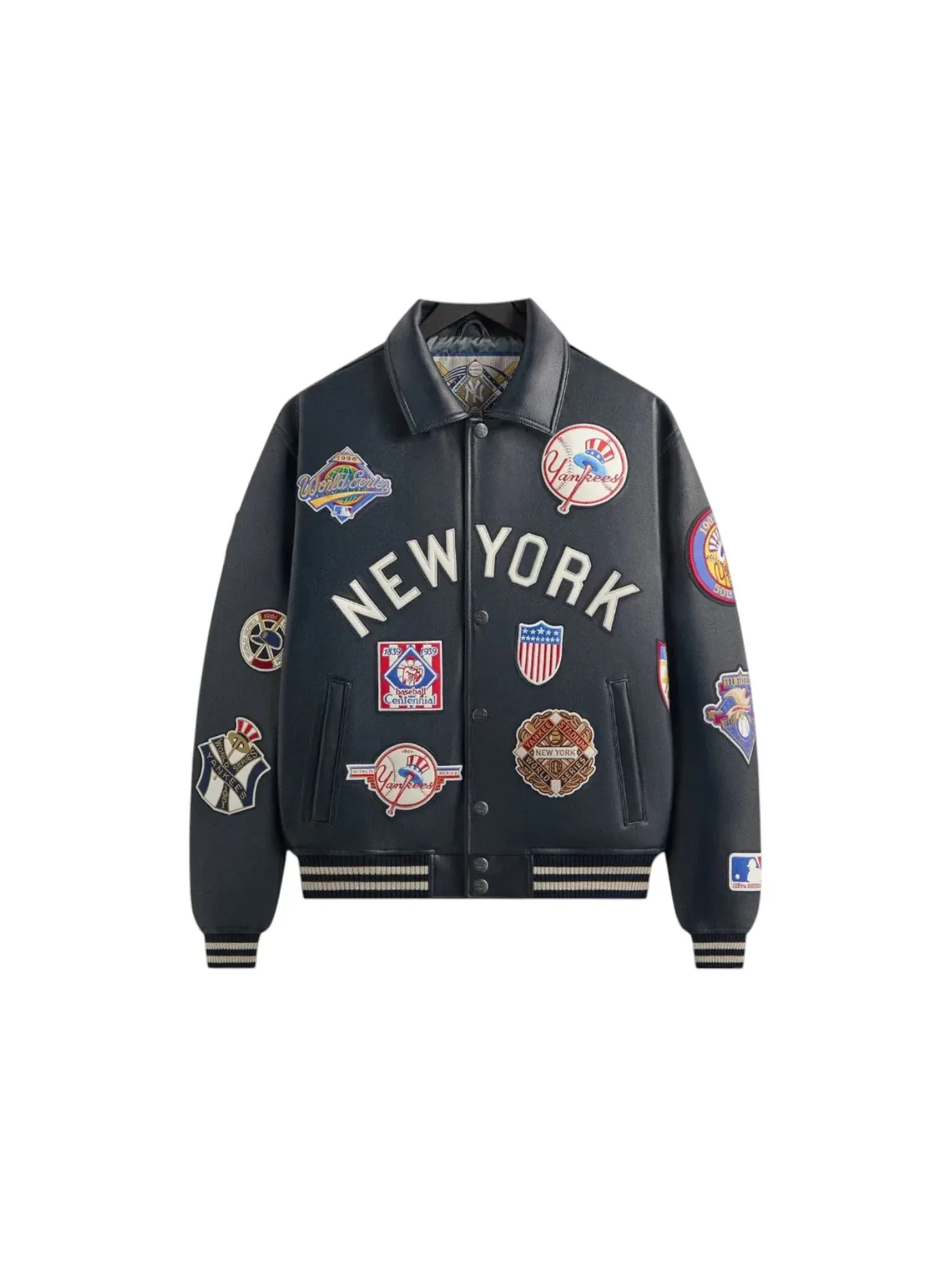 Мужская кожаная куртка с дизайном Jacket Kith — изображение 1 из 2, ночной