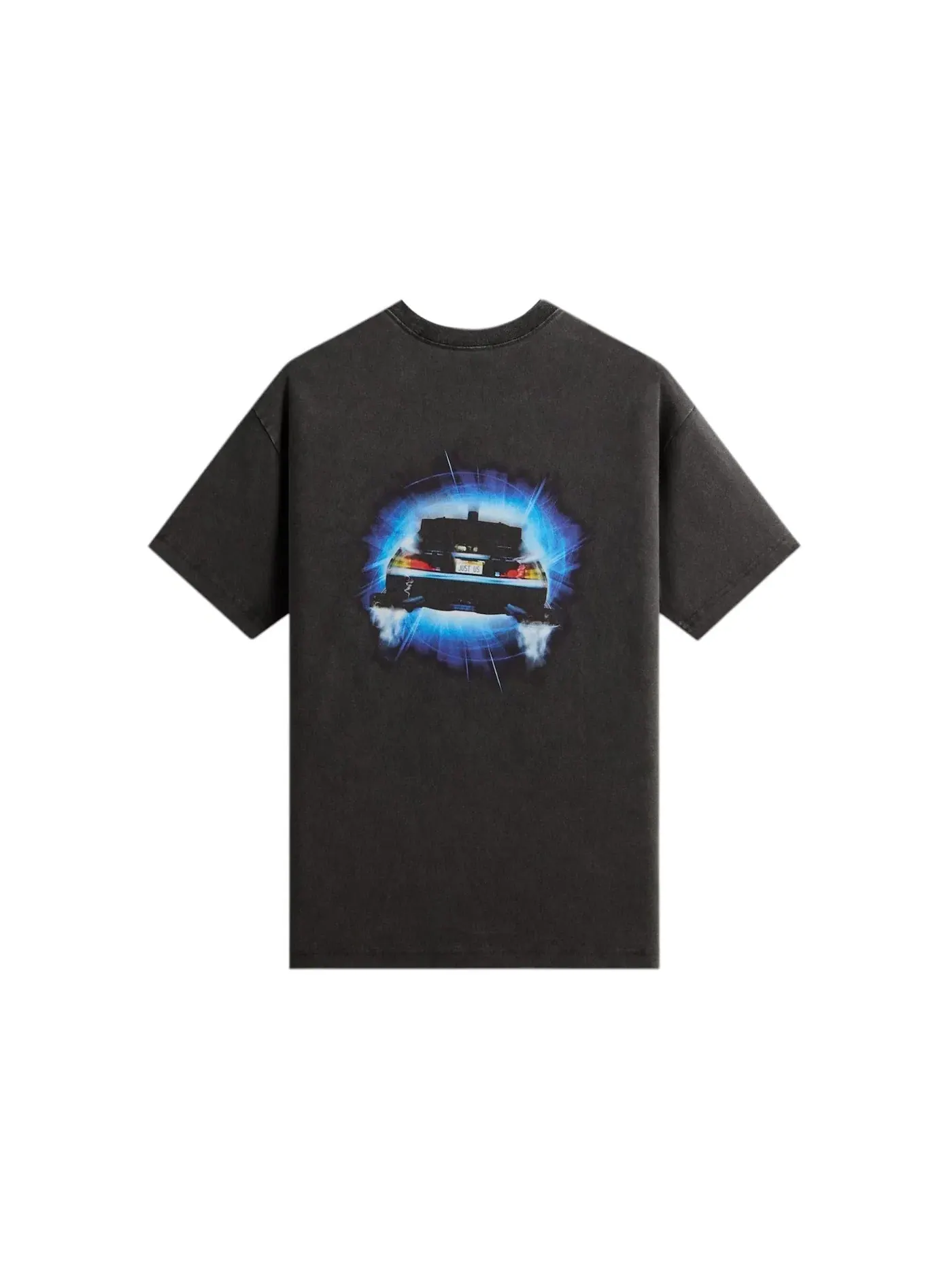 Мужская футболка с принтом Kith x Back to the Future DeLorean Front Back Vintage Tee Kith — изображение 2 из 2, черный