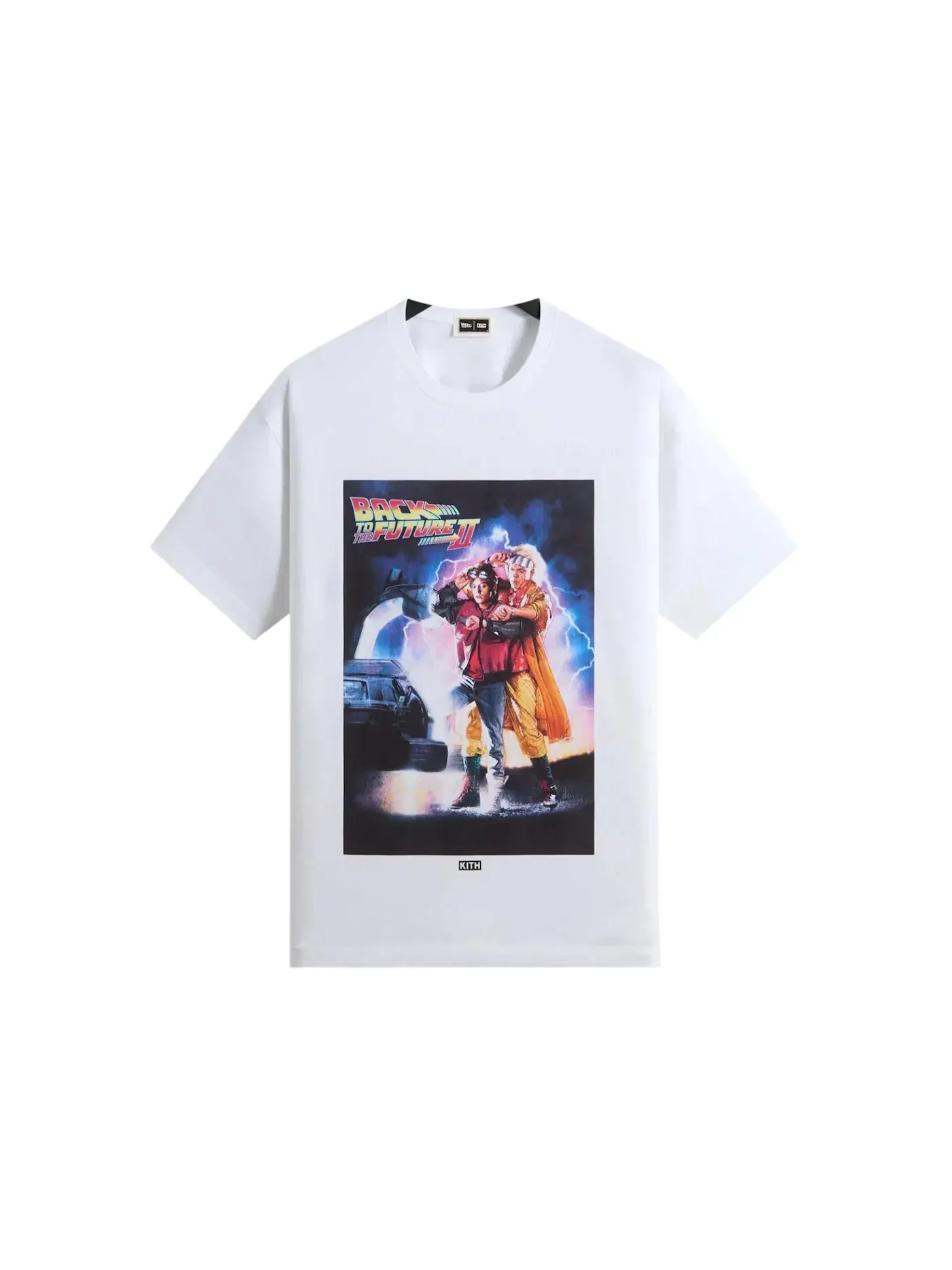 Мужская футболка с принтом Kith x Back to the Future II Movie Poster Vintage Tee — изображение 1 из 3, белый