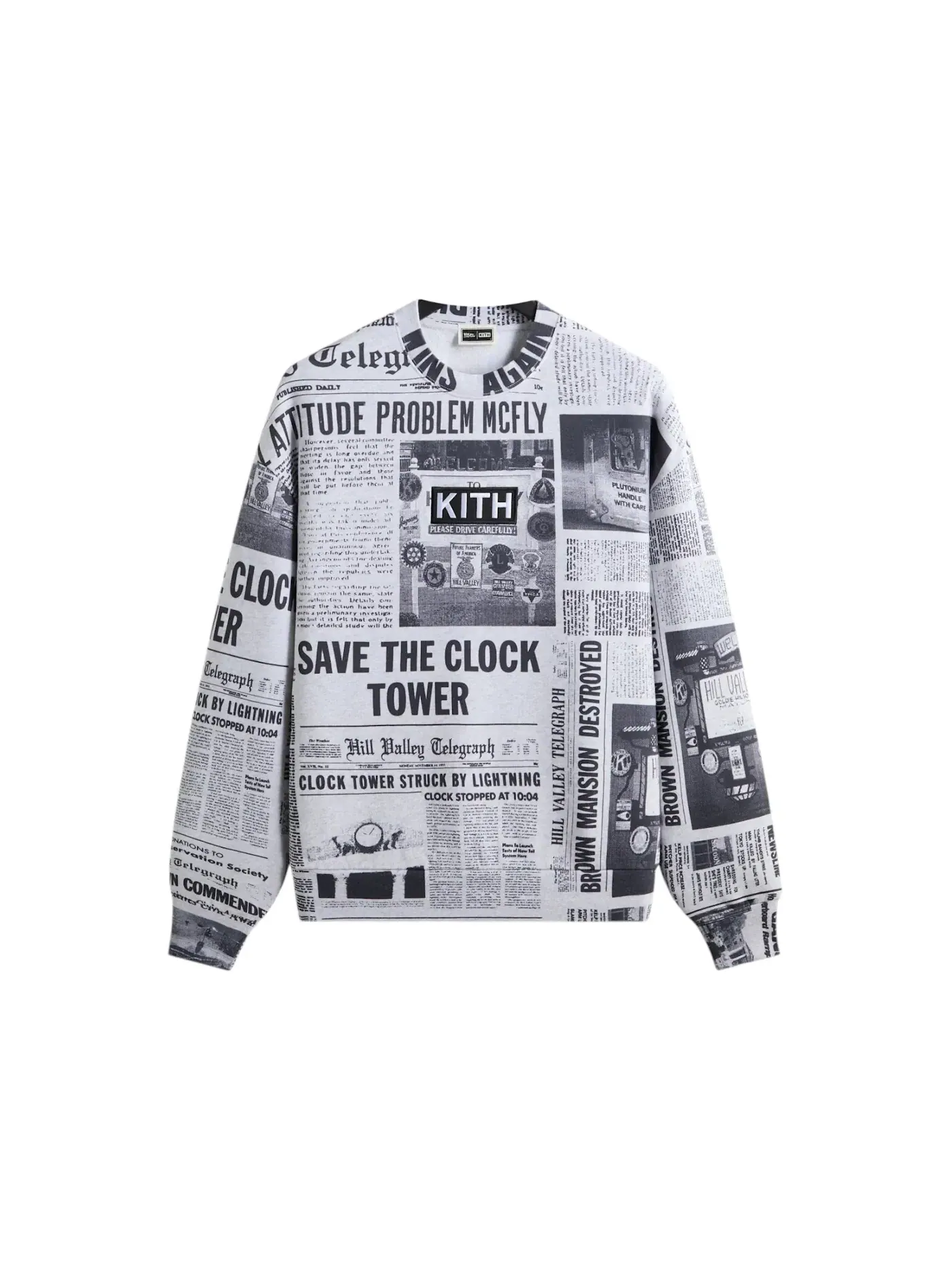 Мужской свитшот с принтом Nelson Crewneck Kith — изображение 1 из 2, светлый серый