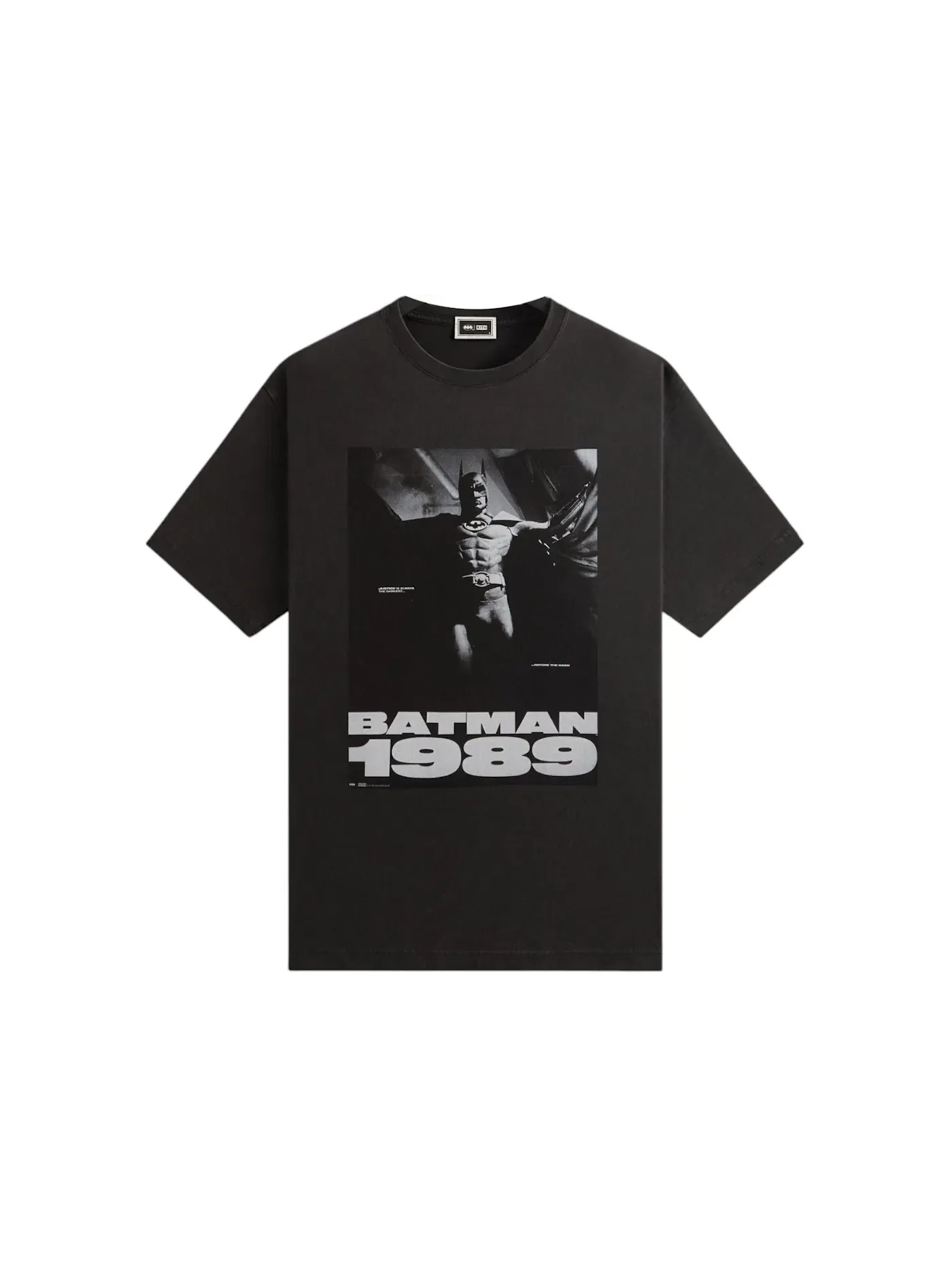 Мужская футболка с принтом Kith x Batman 1989 Justice Vintage Tee Kith — изображение 1 из 2, черный