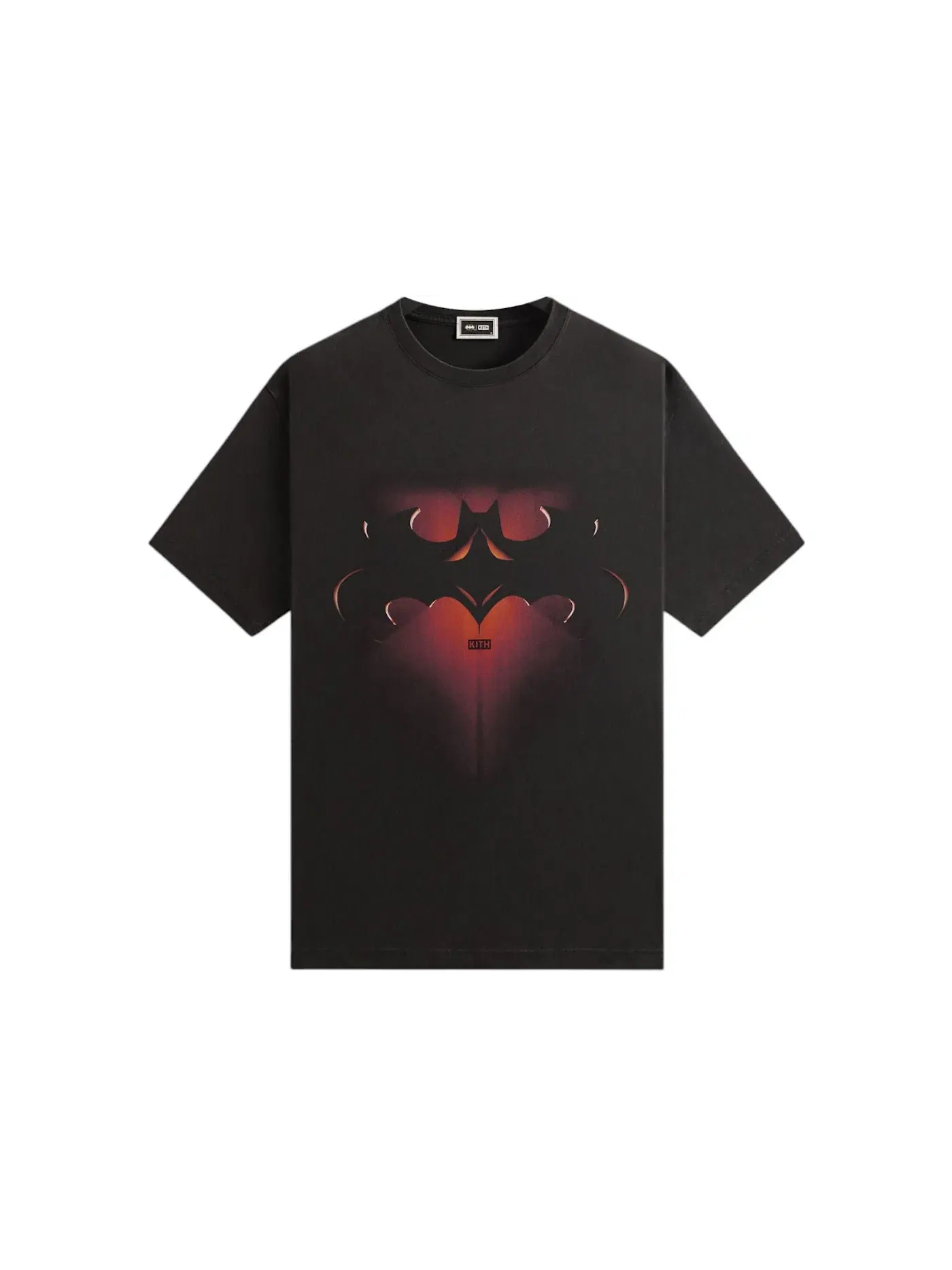 Мужская футболка с принтом Kith x Batman And Robin Logo Vintage Tee — изображение 1 из 2, черный