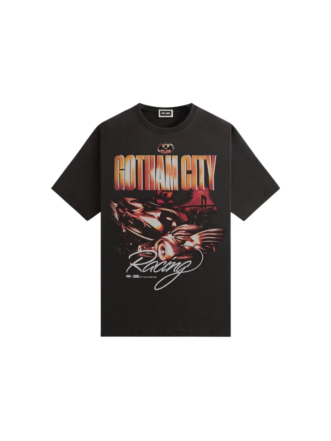 Мужская футболка с принтом Kith x Batman Batmobile Vintage Tee Kith — изображение 1 из 2, черный
