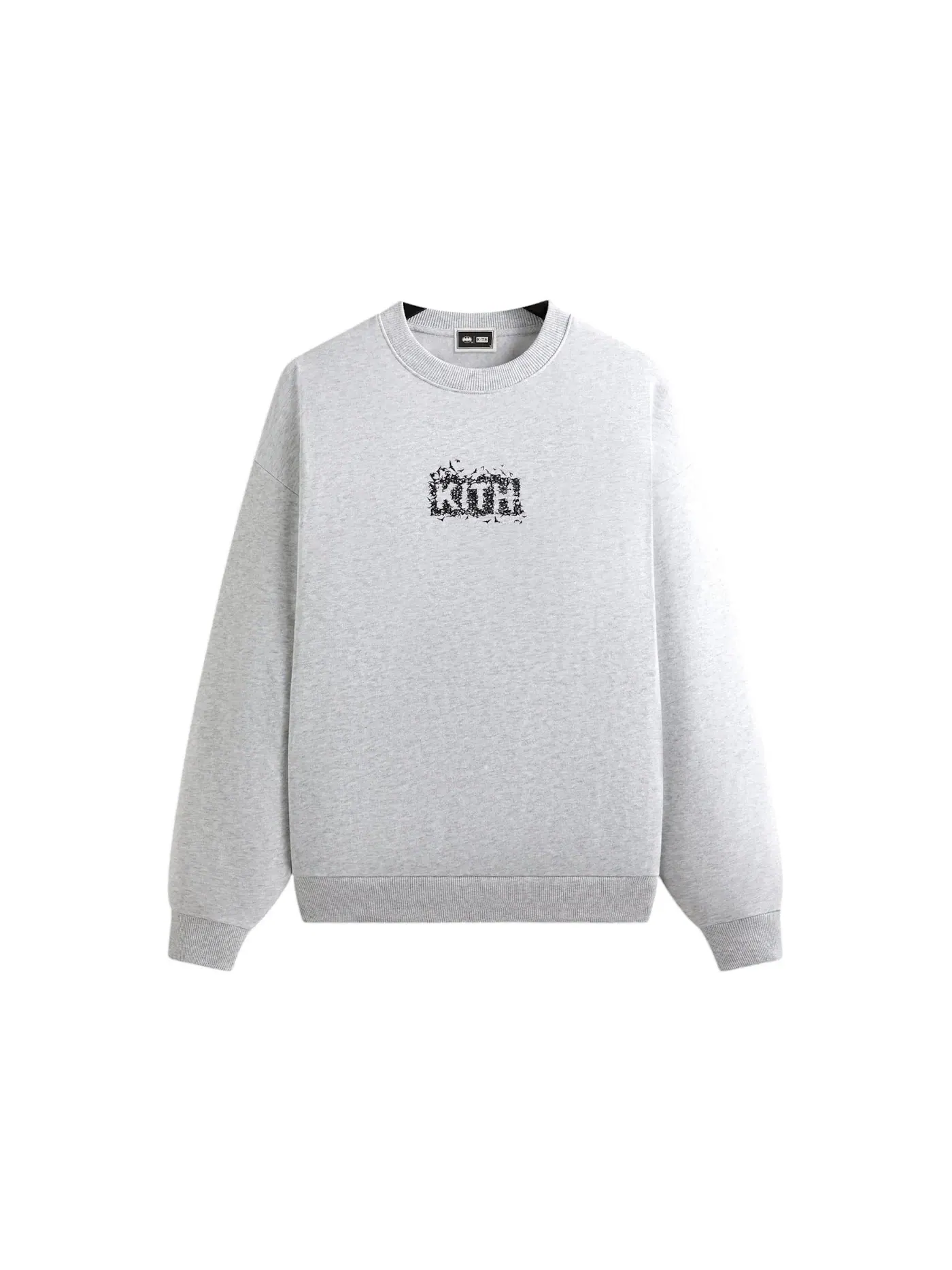 Мужской свитшот с принтом Kith x Batman Bats Vintage Nelson Crewneck — изображение 1 из 2, светлый серый