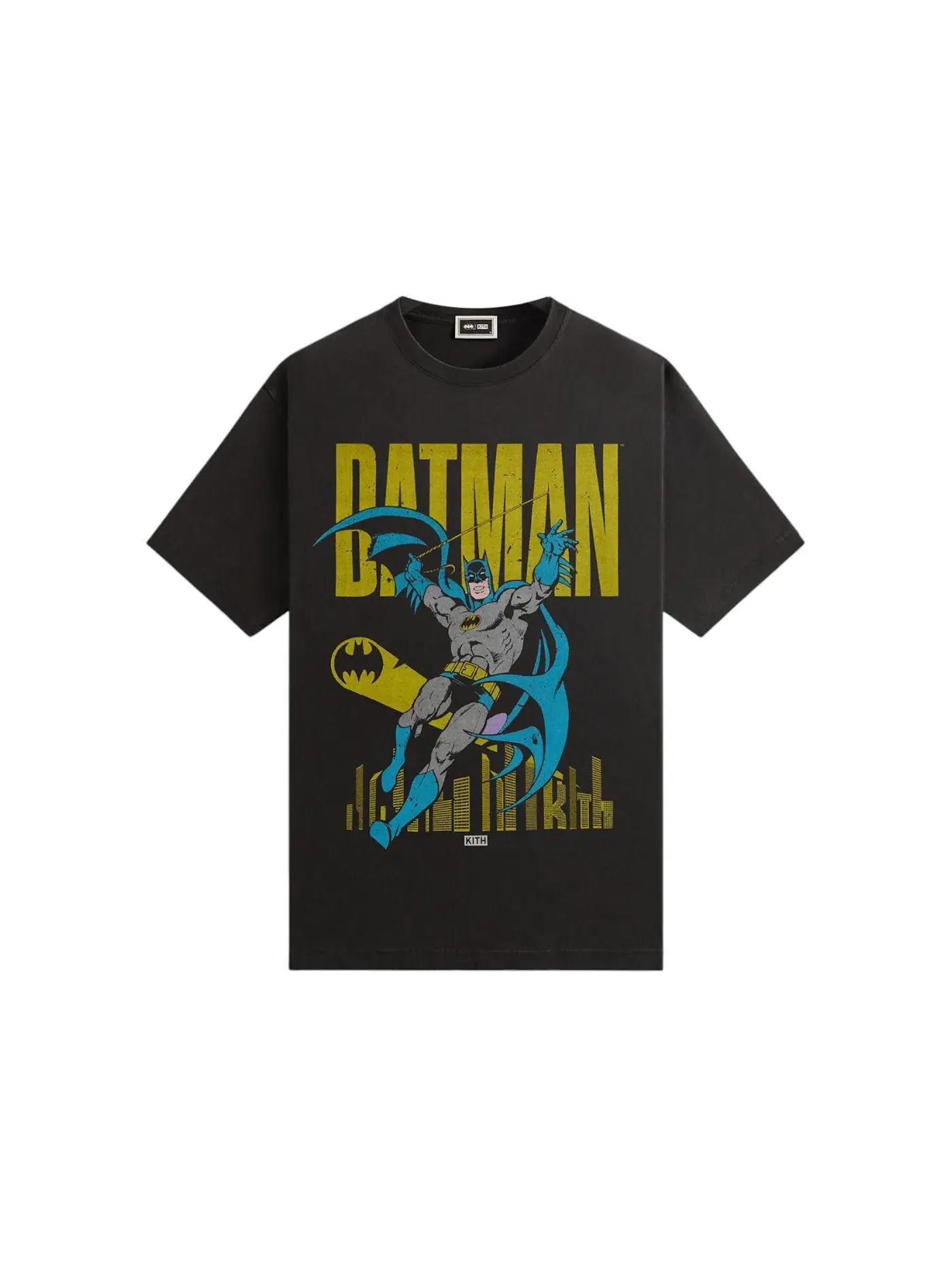 Мужская футболка с принтом Kith x Batman Classic Vintage Tee Kith — изображение 1 из 2, черный