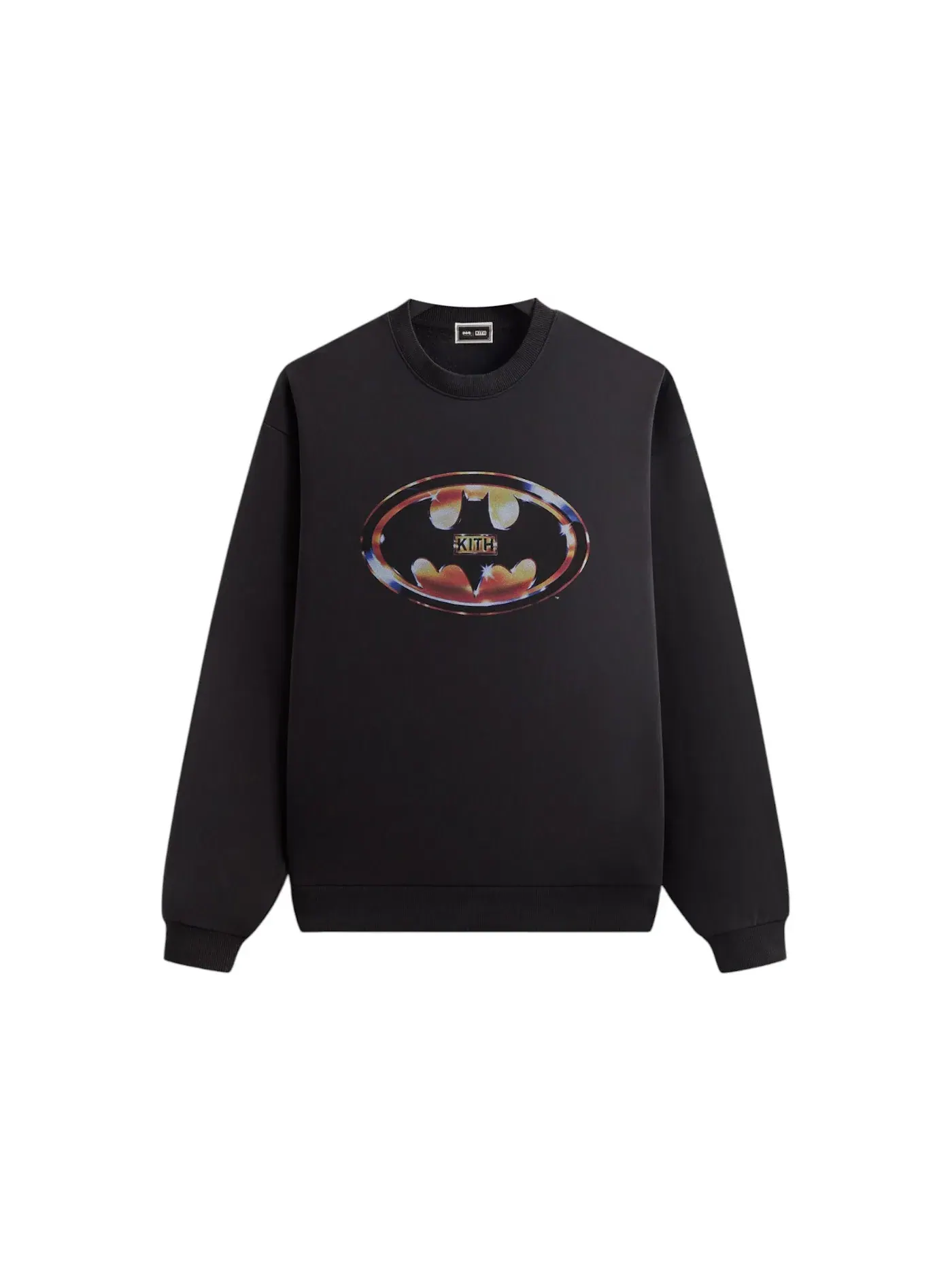 Мужской свитшот с принтом Kith x Batman Logo Vintage Nelson Crewneck — изображение 1 из 2, черный