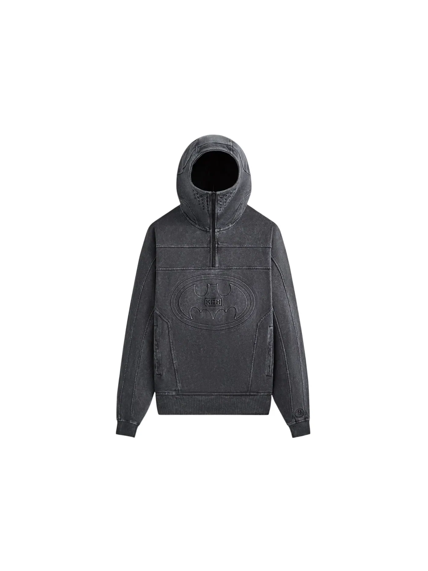 Мужская худи с четверть-молнией и мотоциклетным дизайном Kith x Batman Hoodie — изображение 1 из 2, черный