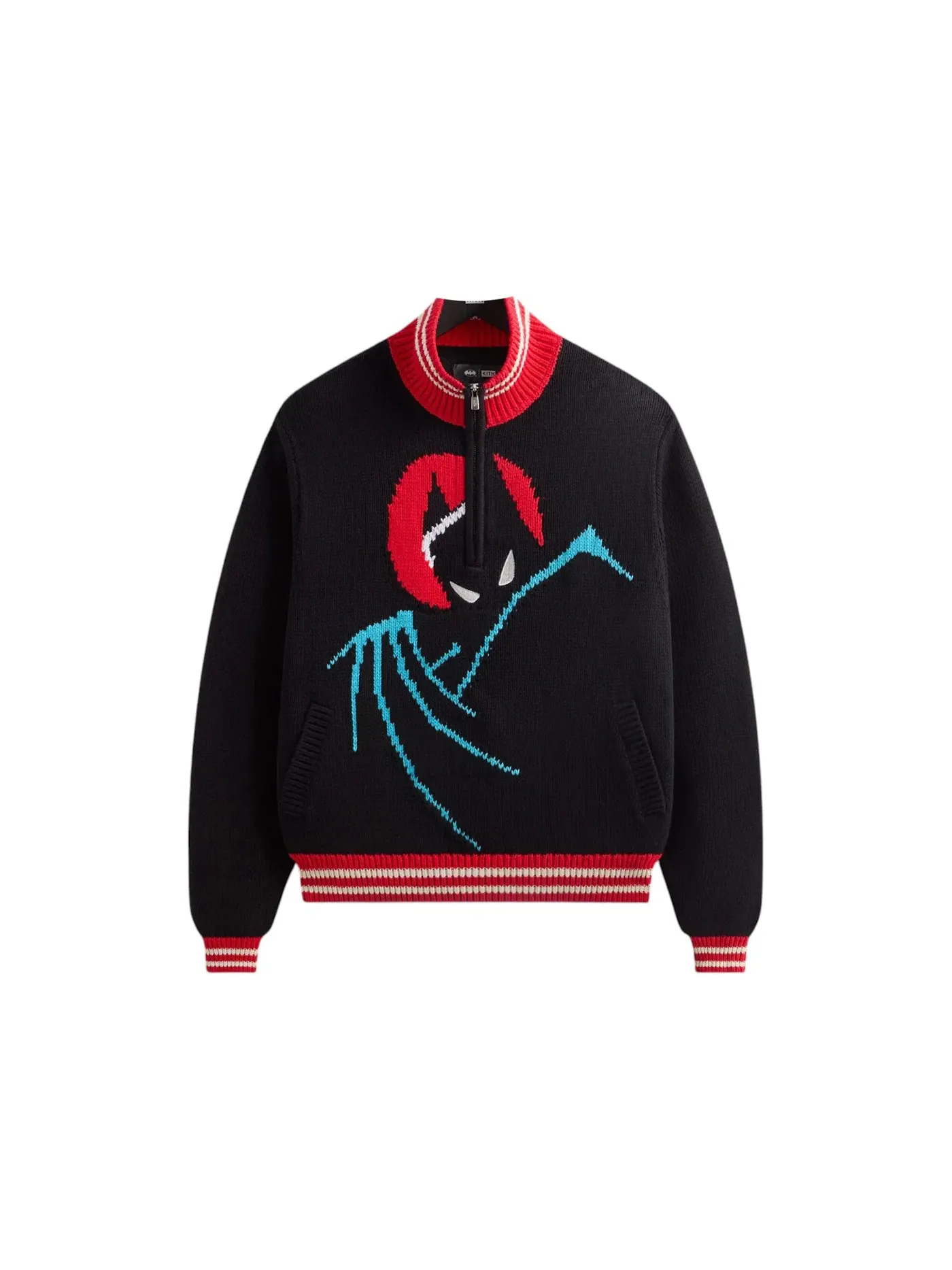Мужской свитер с четвертью застежкой-молнией Kith x Batman Wyona Black — изображение 1 из 2