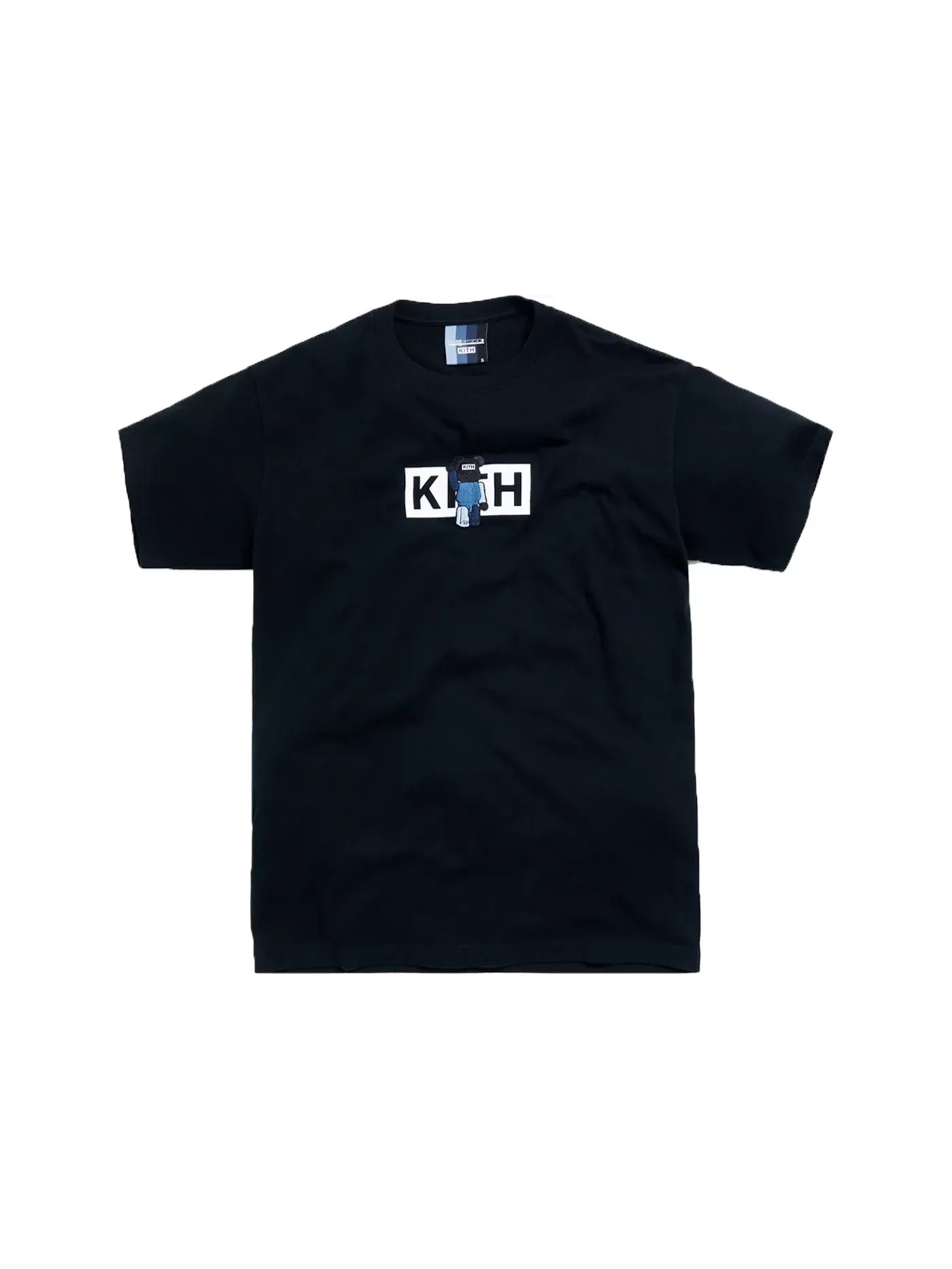 Мужская футболка с принтом Kith x Bearbrick Logo Tee Kith — изображение 1 из 1, черный