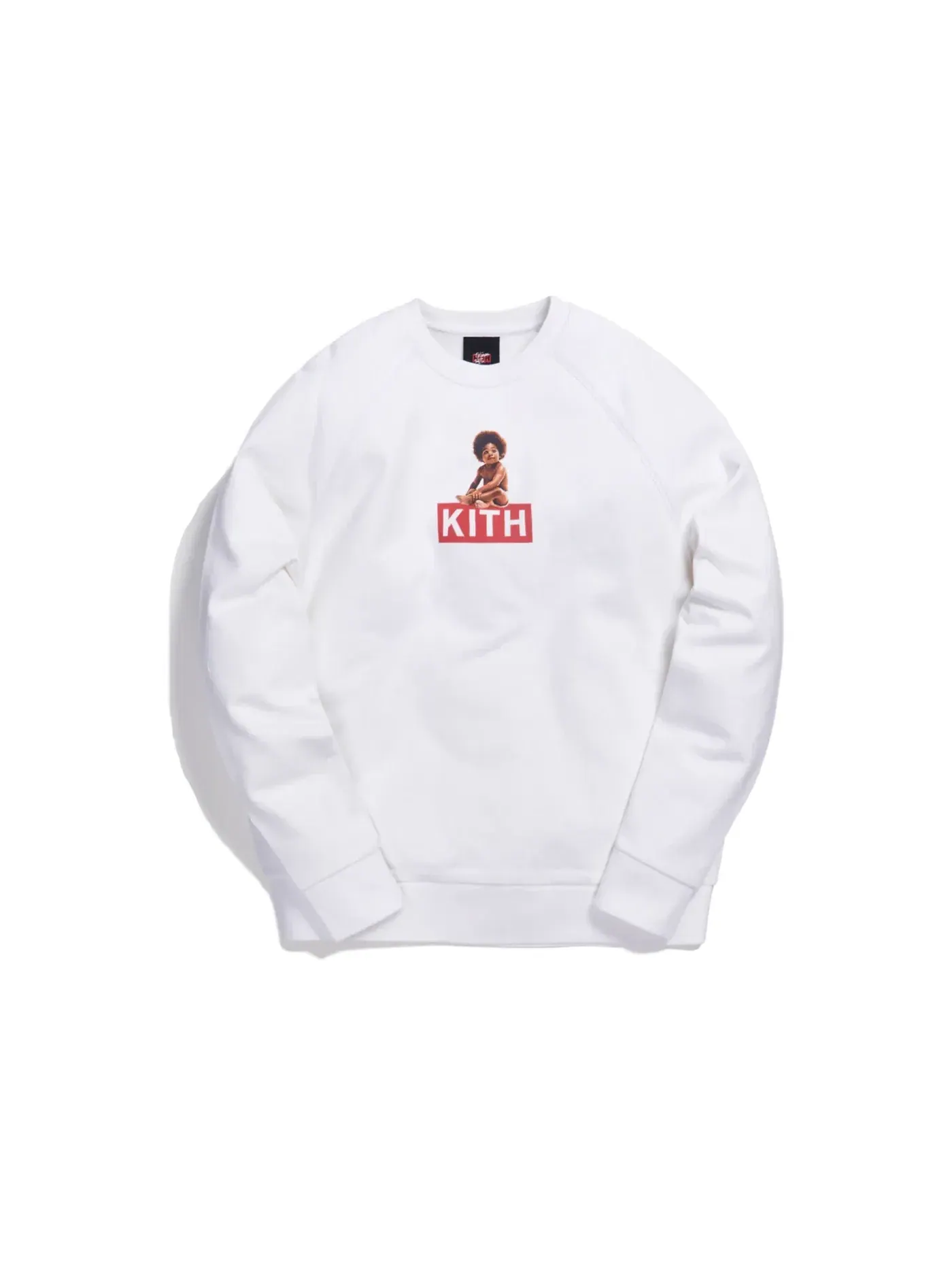 Мужской свитшот с принтом Kith x Biggie Classic Logo Crewneck — изображение 1 из 1, белый