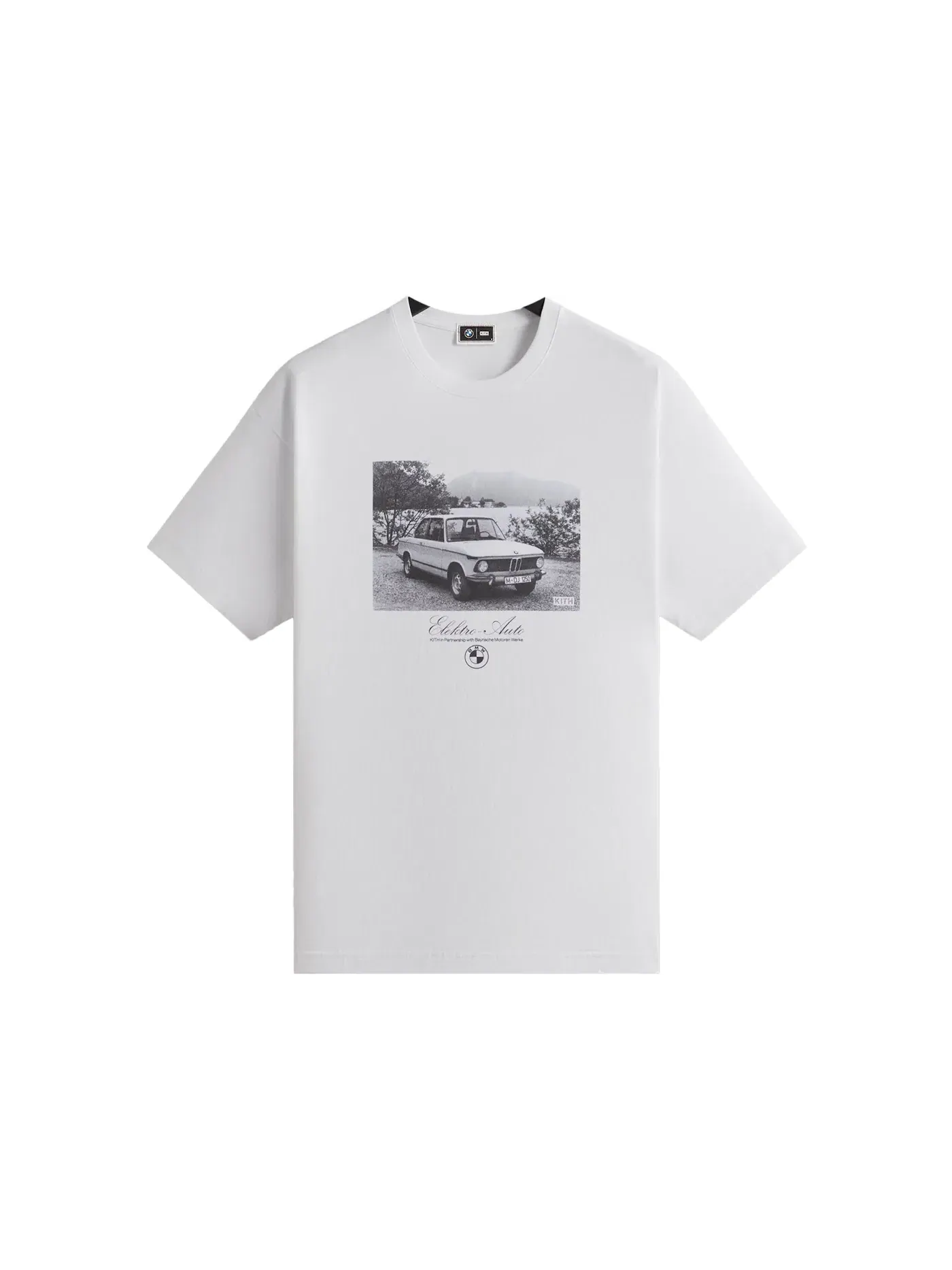 Мужская футболка с принтом Kith x BMW 1602 Portrait Vintage Tee — изображение 1 из 1, белый