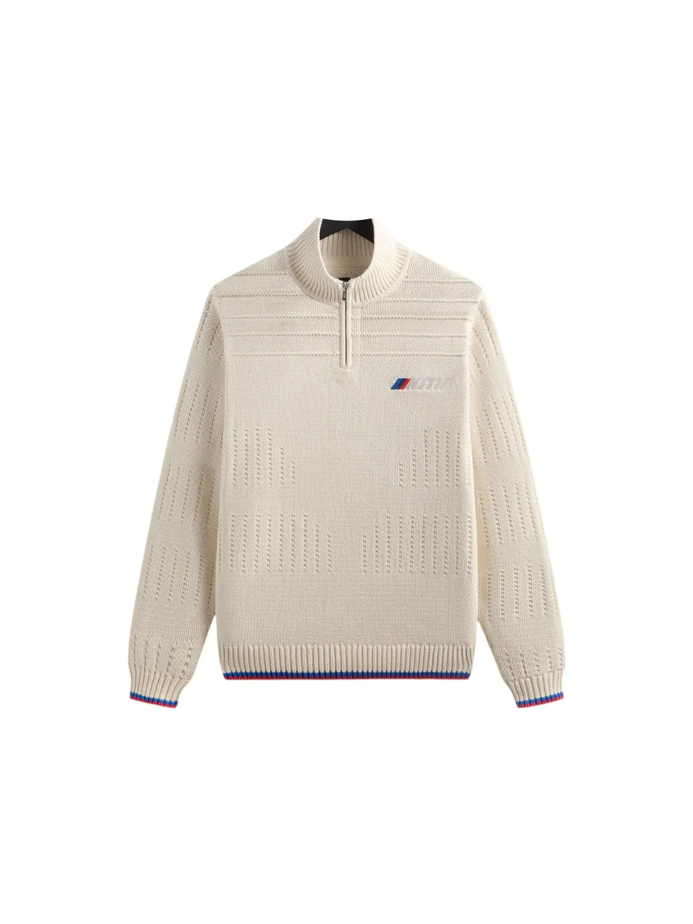 Мужской пуловер с четверть-застежкой Kith x BMW Ansel Quarter Zip Sweater, Sandrift — изображение 1 из 1