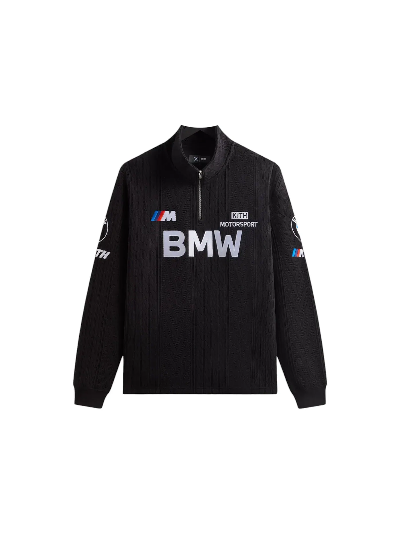 Мужская куртка с начесом Kith x BMW Cable Fleece Quarter Zip Kith — изображение 1 из 1, черный
