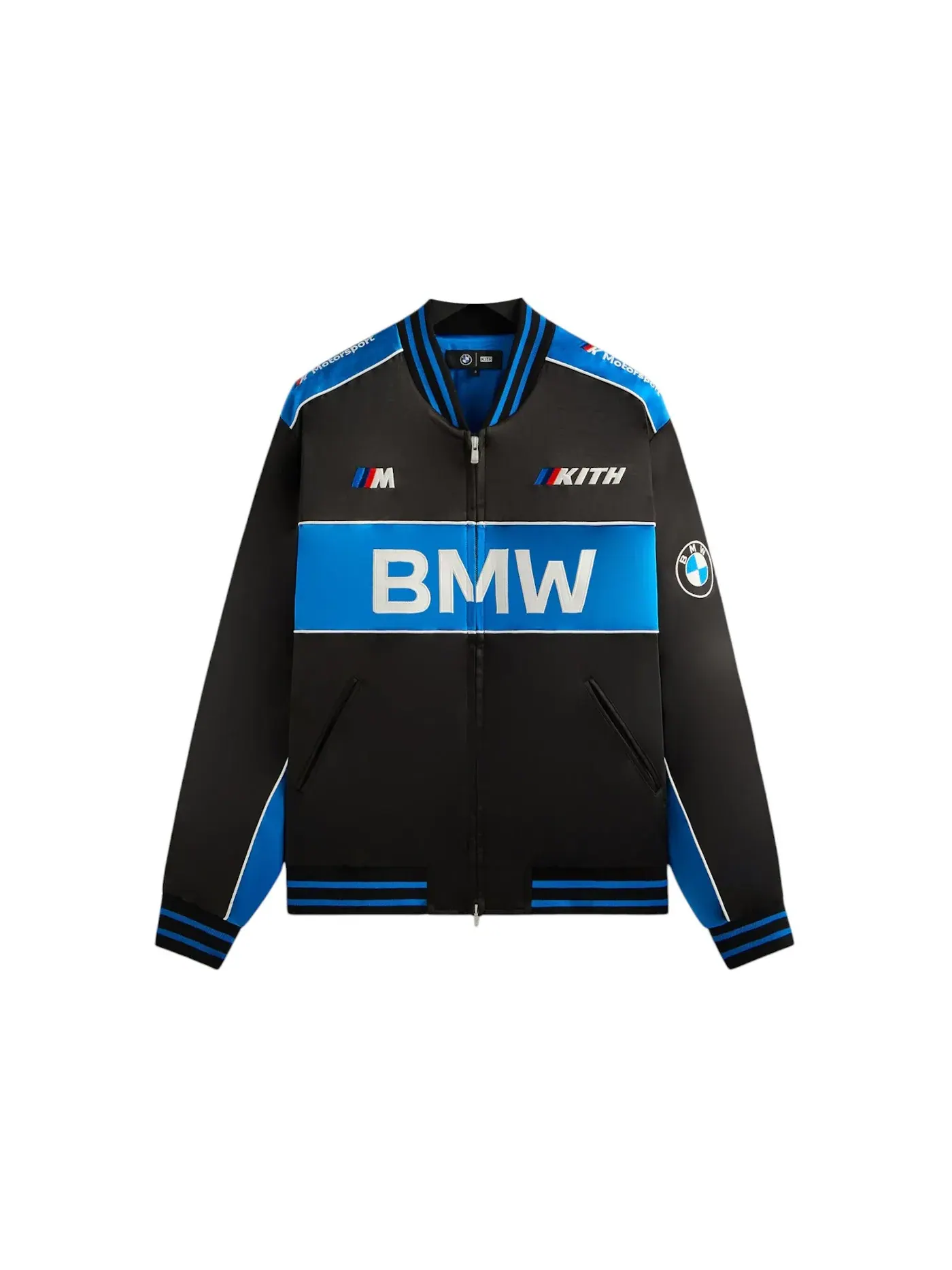 Мужская куртка с вышивкой Kith x BMW Souvenir Moto Jacket — изображение 1 из 1, черный