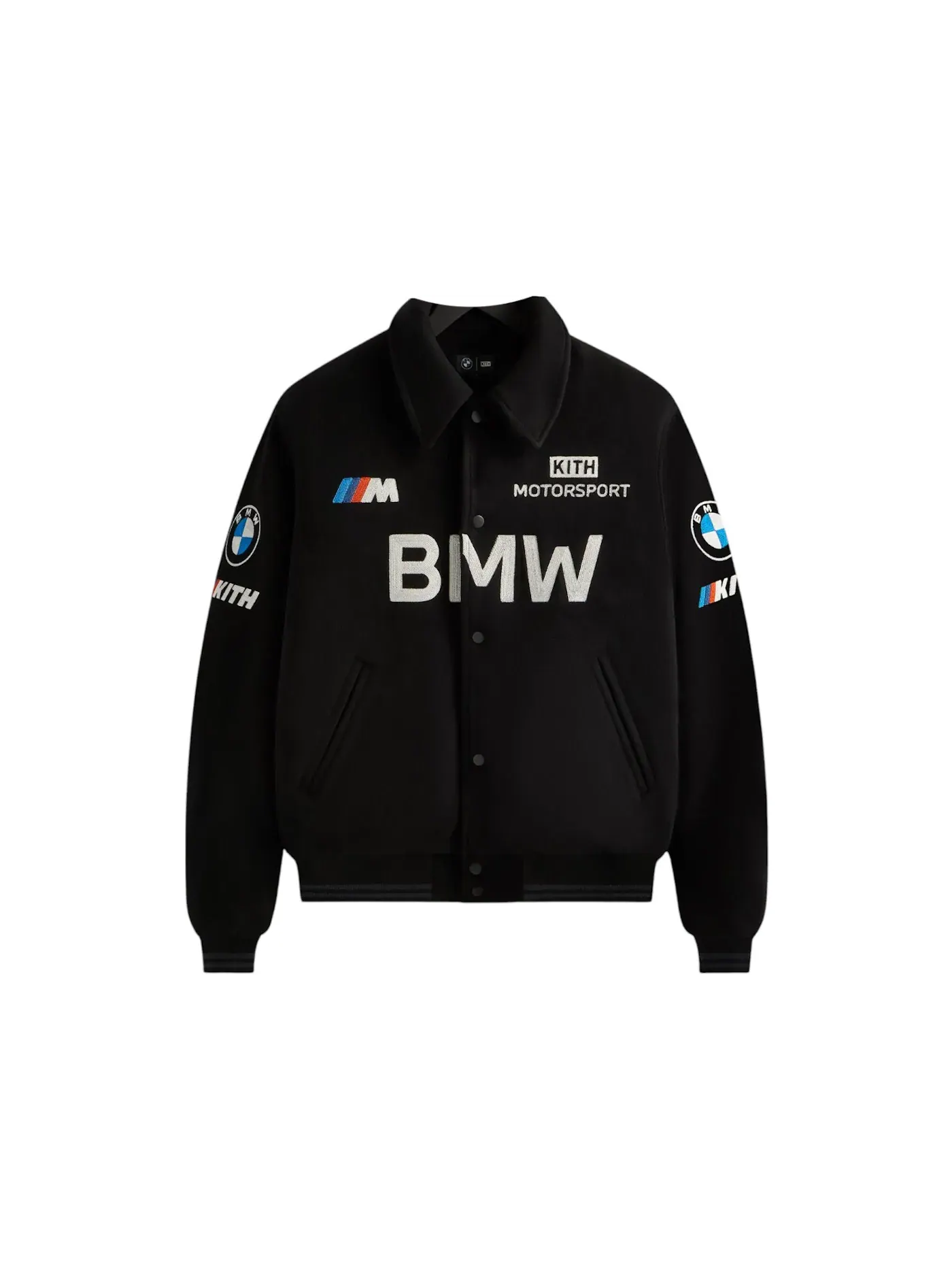 Мужская куртка шерстяная тренерская Kith x BMW — изображение 1 из 1, черный