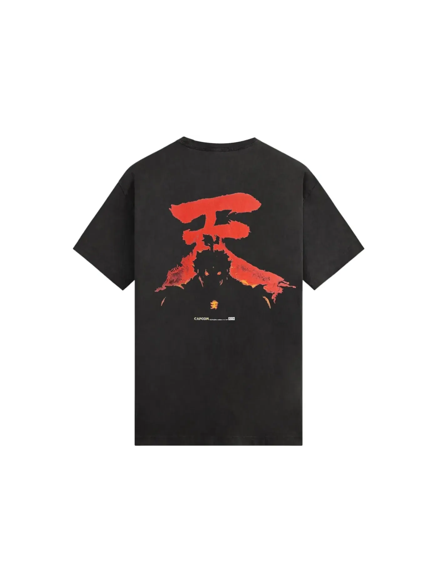 Мужская футболка с принтом Kith x Capcom Akuma Vintage Tee — изображение 2 из 2, черный