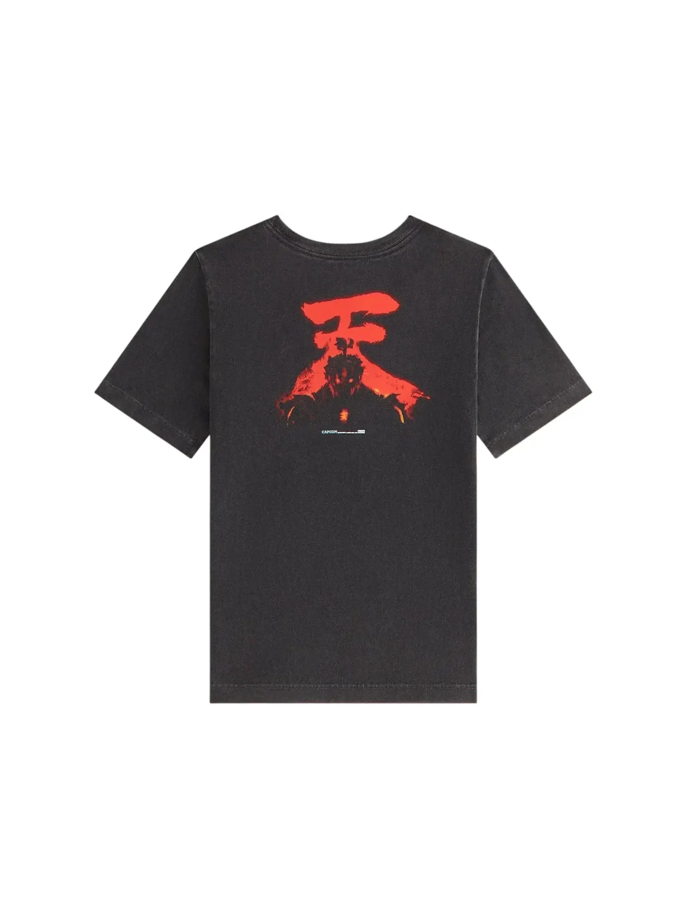 Детская футболка с принтом Kith x Capcom Kids Akuma Vintage Tee — изображение 2 из 2, черный