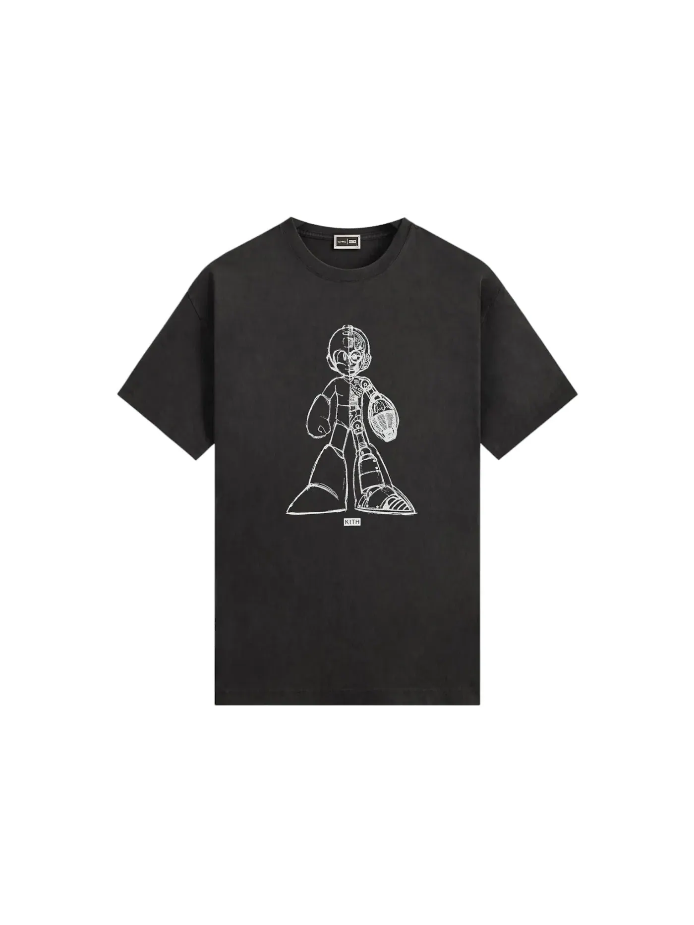 Мужская футболка с принтом Mega Man Sketch Kith — изображение 1 из 2, черный