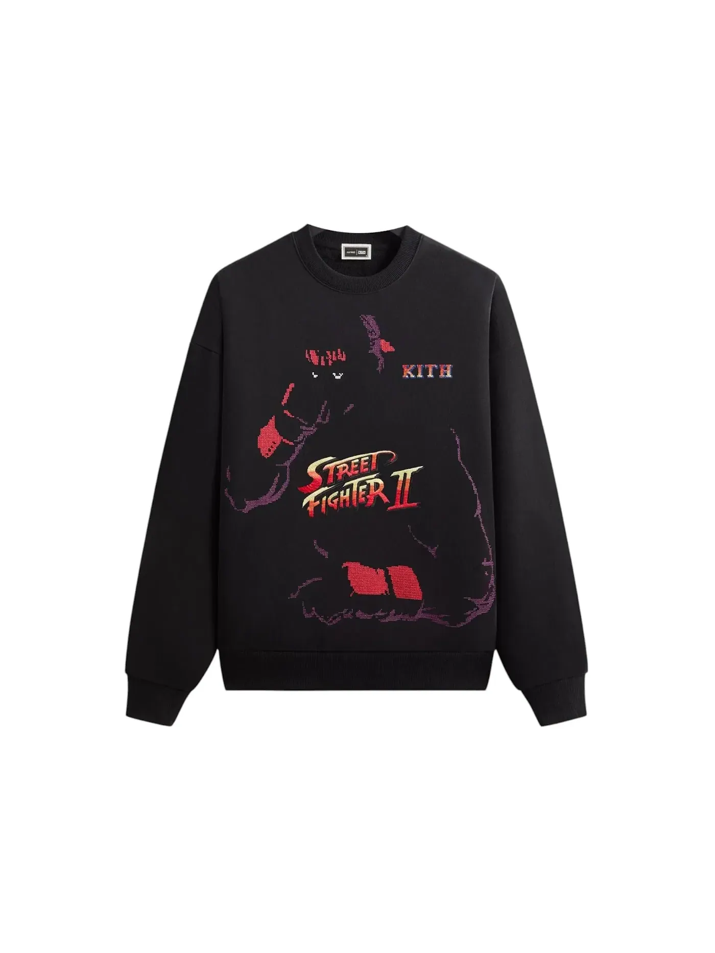 Мужской свитшот с принтом Ryu Vintage Nelson Crewneck Kith — изображение 1 из 2, черный