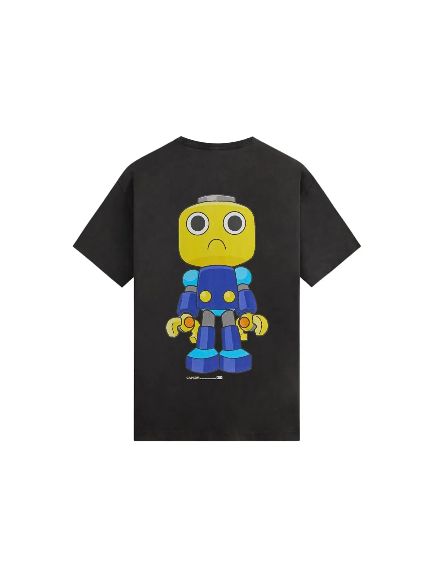 Мужская футболка с принтом Kith x Capcom Servbot Vintage Tee — изображение 2 из 2, черный