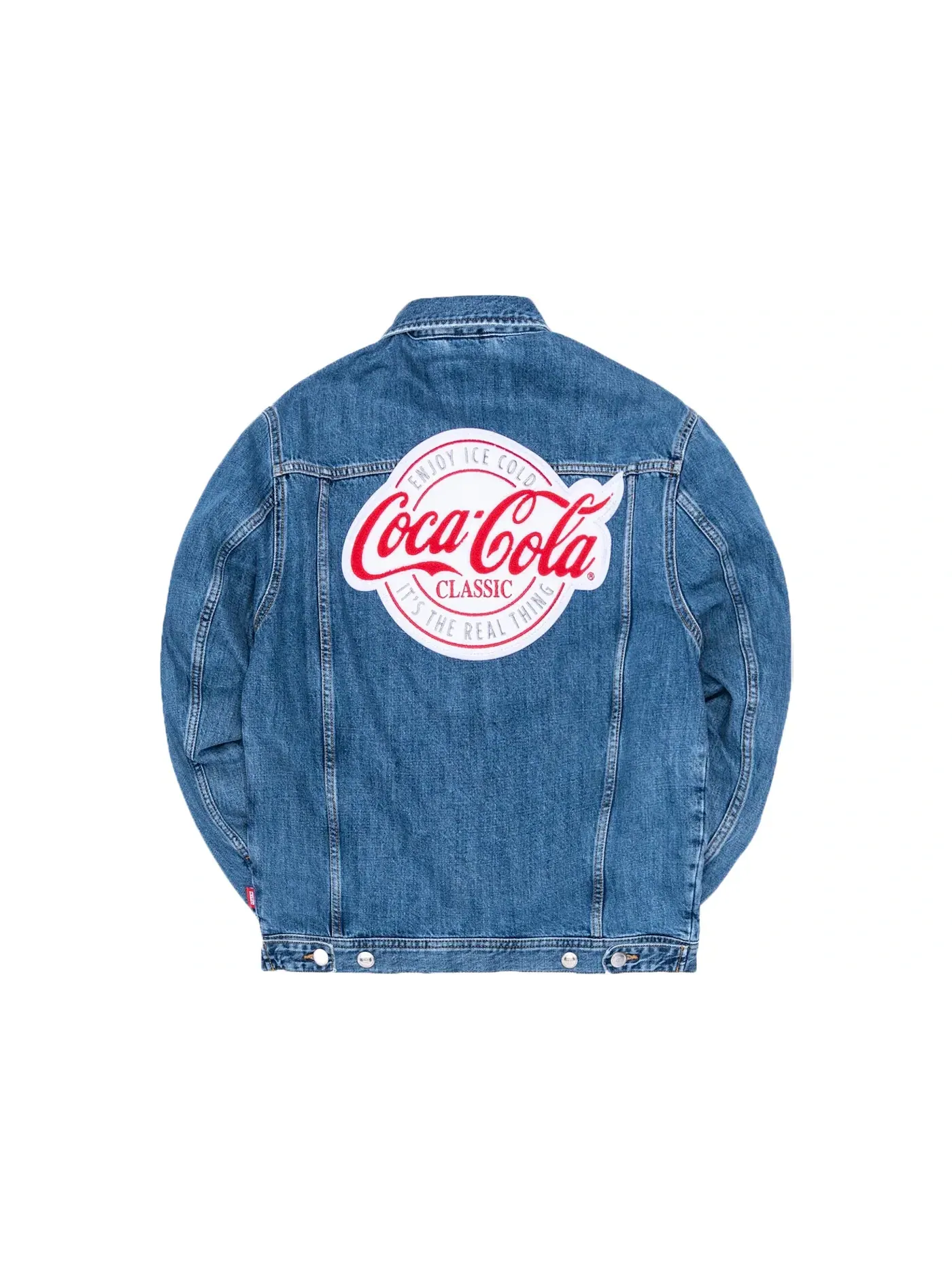 Мужская джинсовая куртка с принтом Kith x Coca-Cola Denim Jacket Kith — изображение 2 из 2, светлый синий