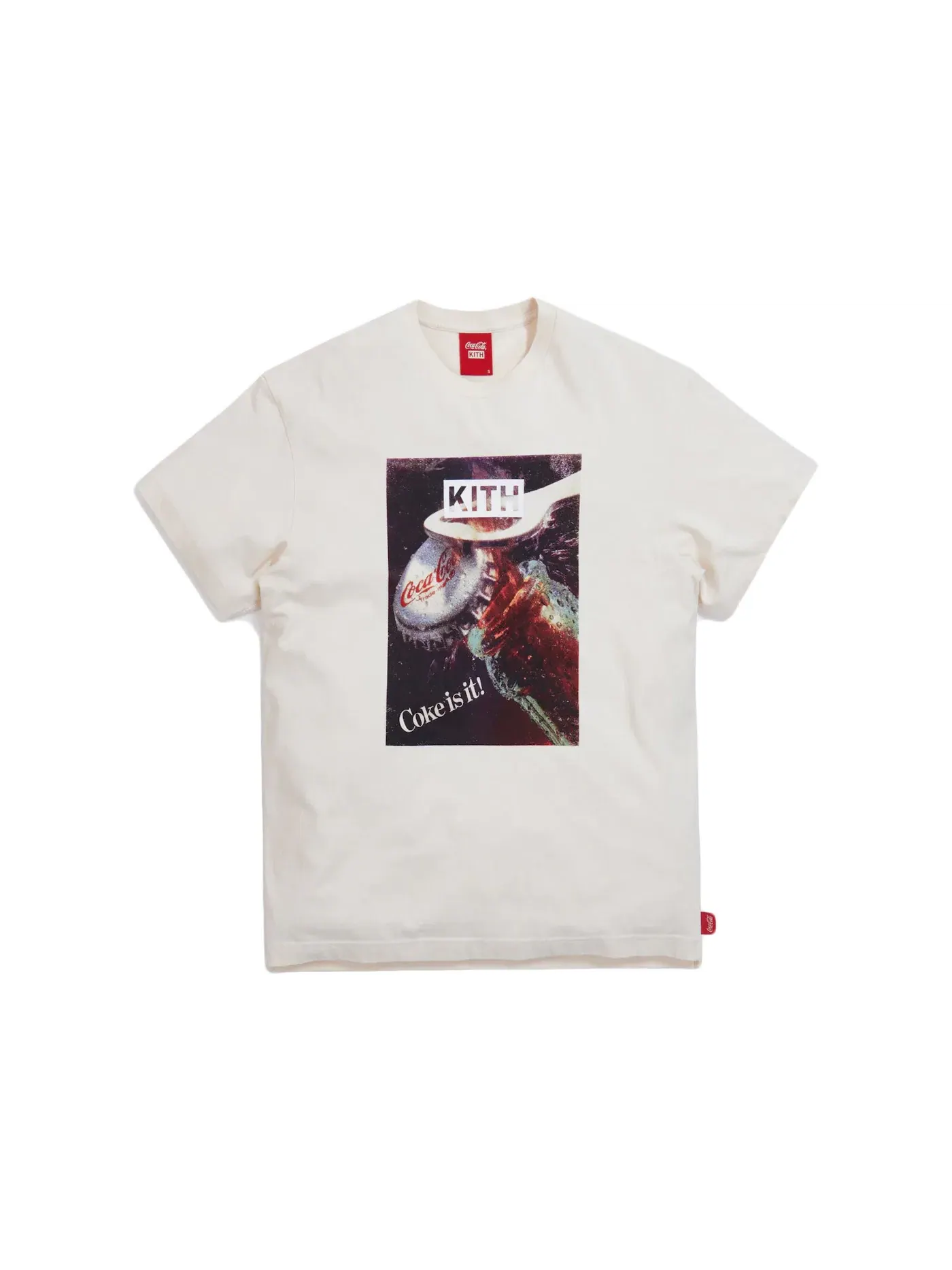 Мужская футболка с принтом Kith x Coca-Cola Open Bottle Vintage Tee Kith — изображение 1 из 2, белый