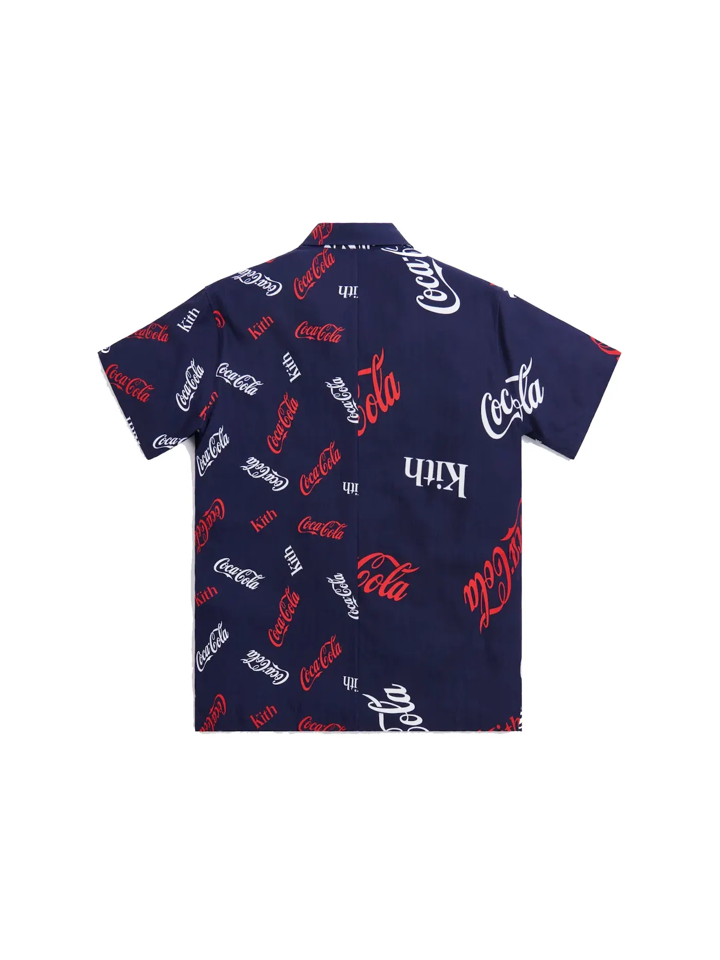Мужская рубашка с принтом Kith x Coca-Cola Camp Collar Shirt Kith — изображение 2 из 2, темно-синий