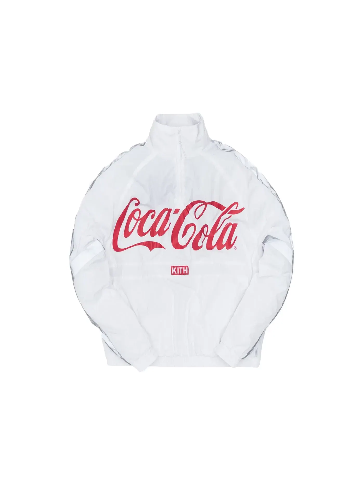 Мужская ветровка с четверть-застежкой Kith x Coca-Cola Quarter Zip Nylon Windbreaker — изображение 1 из 1, белый