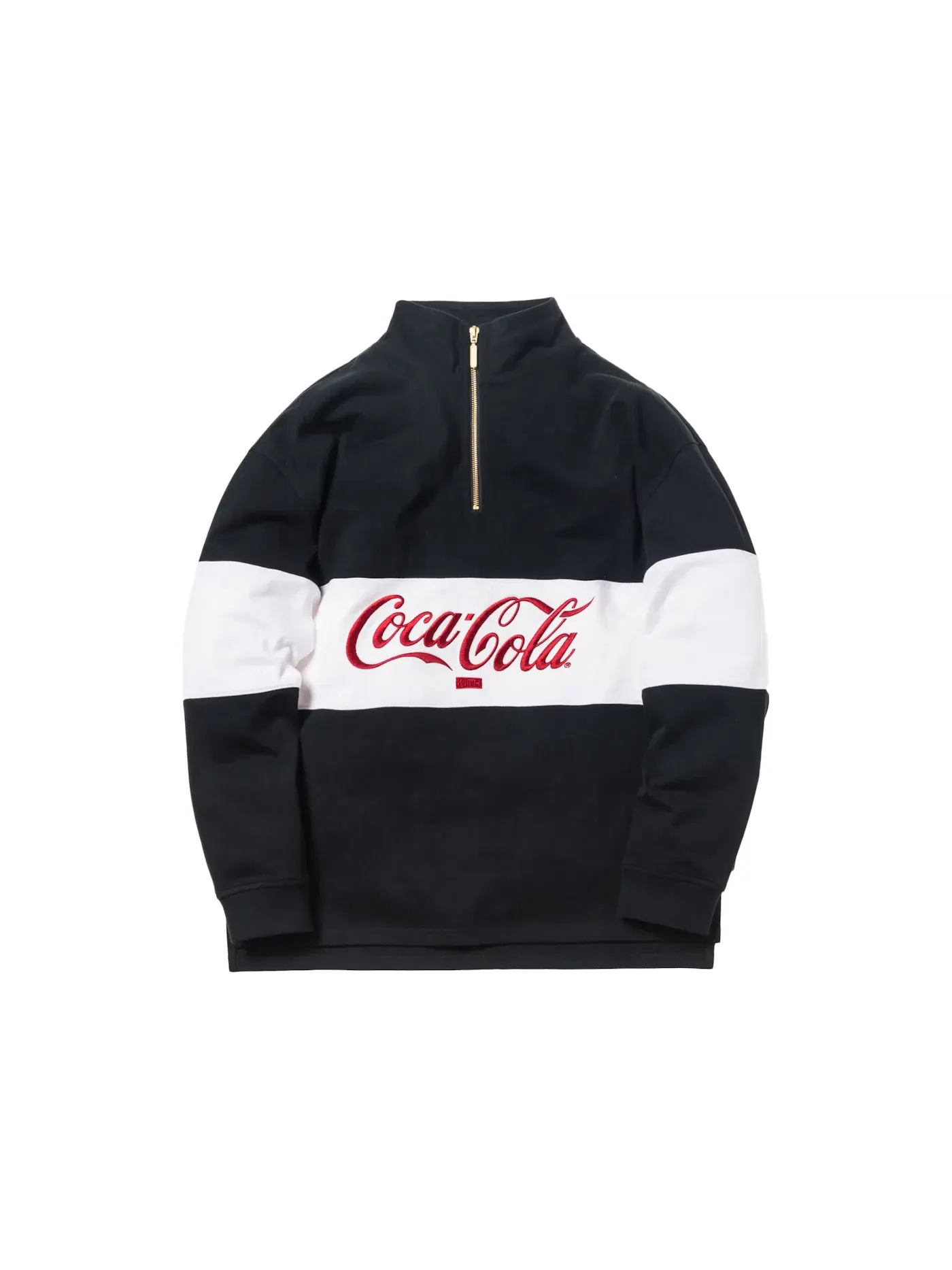 Мужская рубашка-поло с четверть-застежкой Kith x Coca-Cola Rugby — изображение 1 из 1, черный