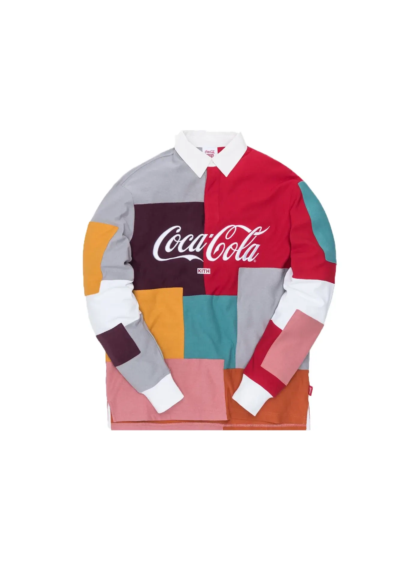 Мужская рубашка поло с принтом Kith x Coca-Cola Rugby Multi — изображение 1 из 1, мульти