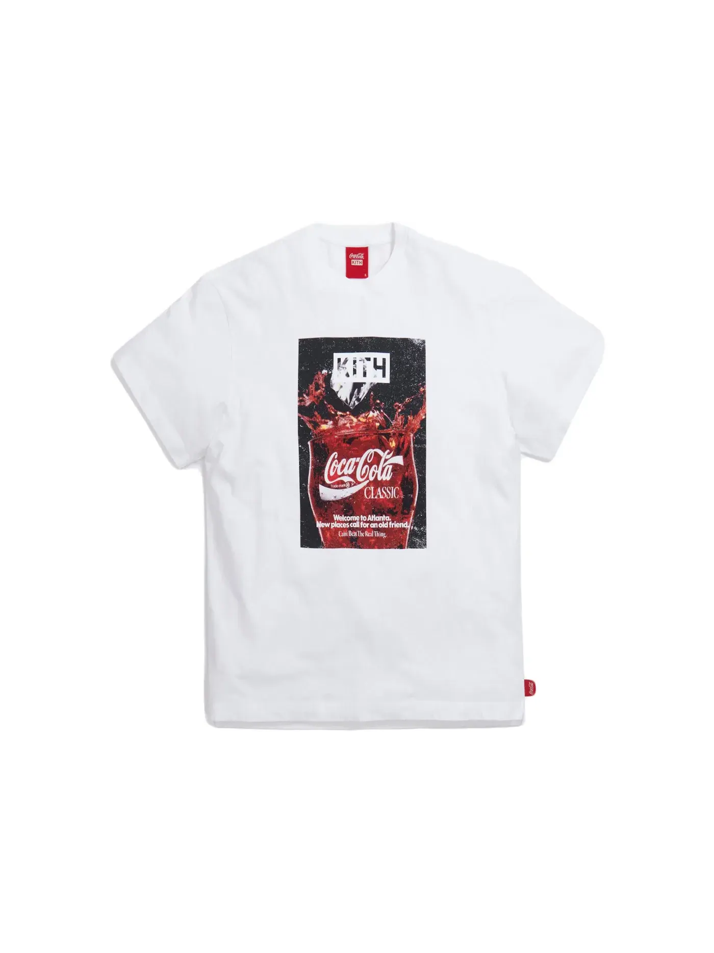 Мужская футболка с принтом Kith x Coca-Cola Splash Vintage Tee — изображение 1 из 2, белый