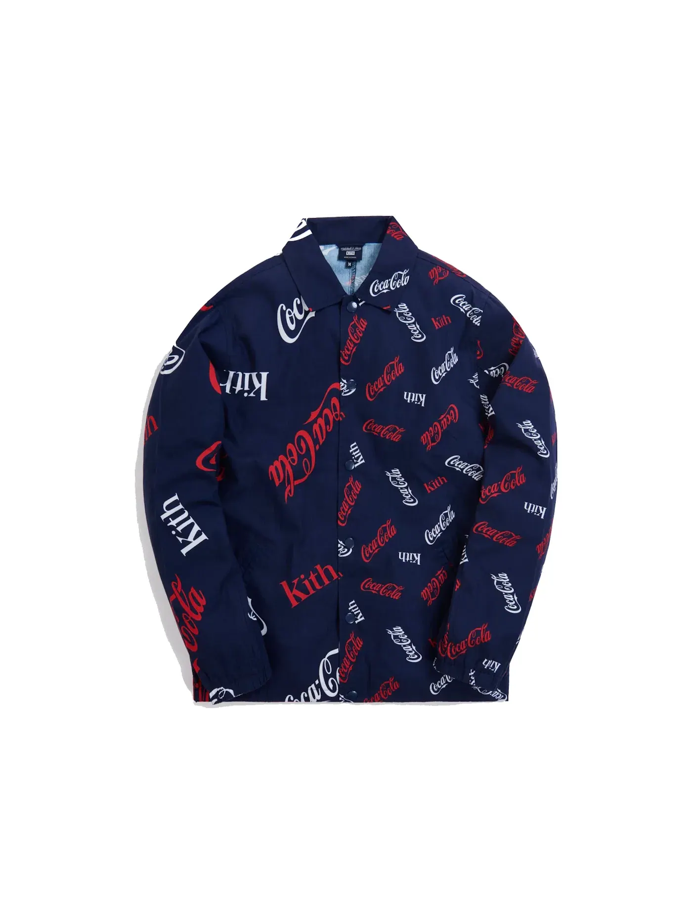 Мужская куртка-тренч с длинным рукавом Kith x Coca-Cola x Mitchell & Ness Coke Coaches Jacket — изображение 1 из 2