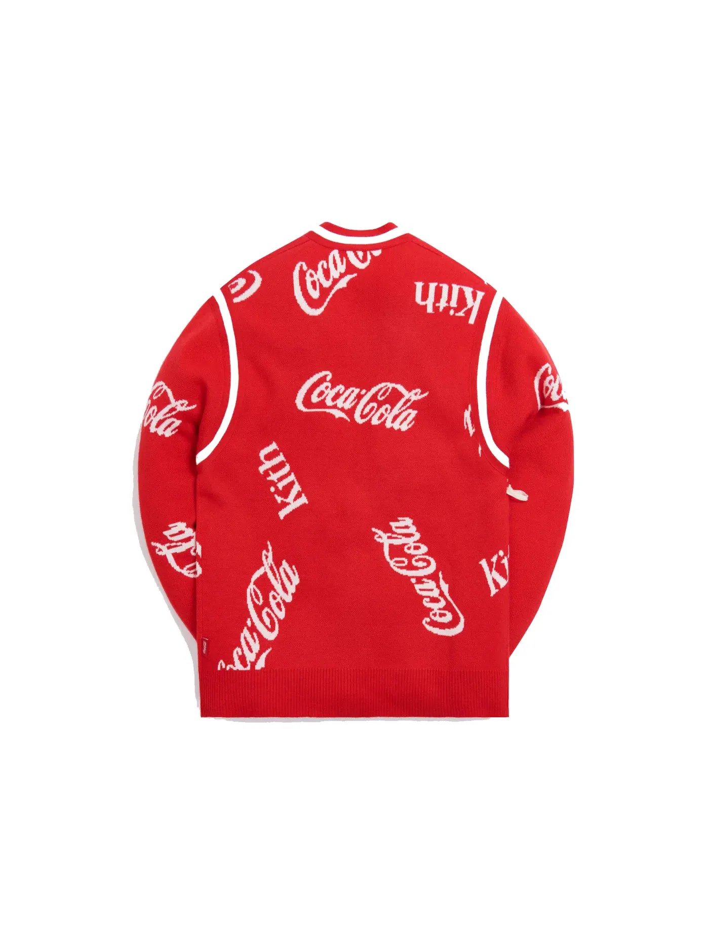 Мужской кардиган с логотипом Kith x Coca-Cola x Mitchell & Ness Coke Logo Cardigan — изображение 2 из 2, красный