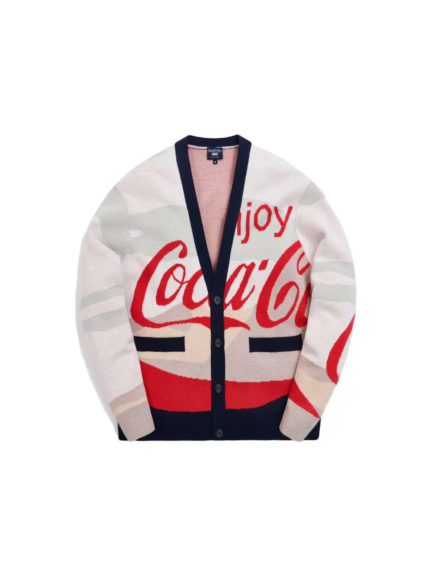 Мужской кардиган с принтом Kith x Coca-Cola x Mitchell & Ness Coke Mountains Cardigan — изображение 1 из 2, мульти