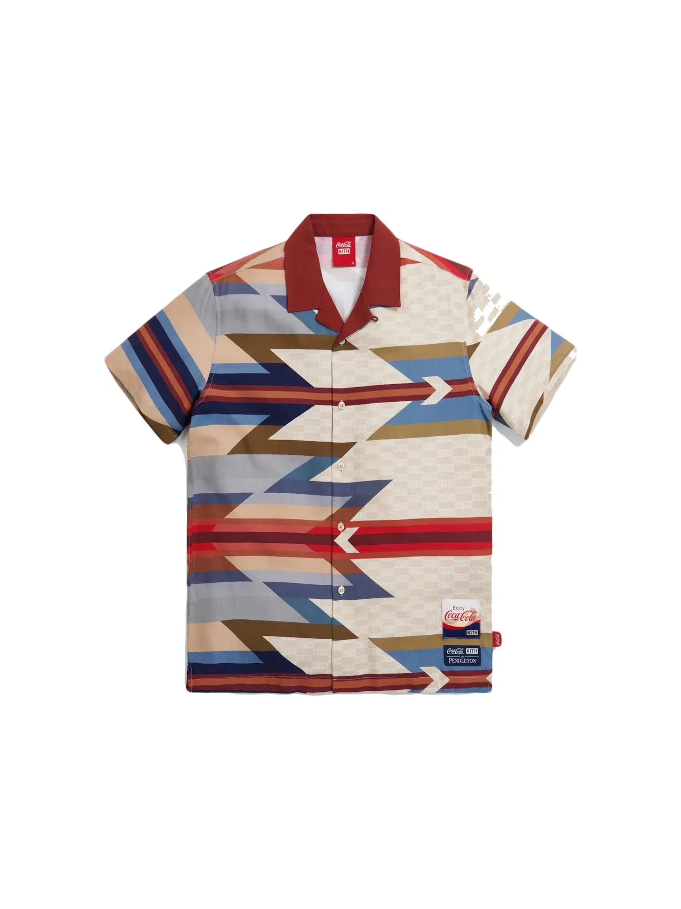 Мужская рубашка с воротником-стойкой Kith x Coca-Cola x Pendleton Shirt — изображение 1 из 2, мульти