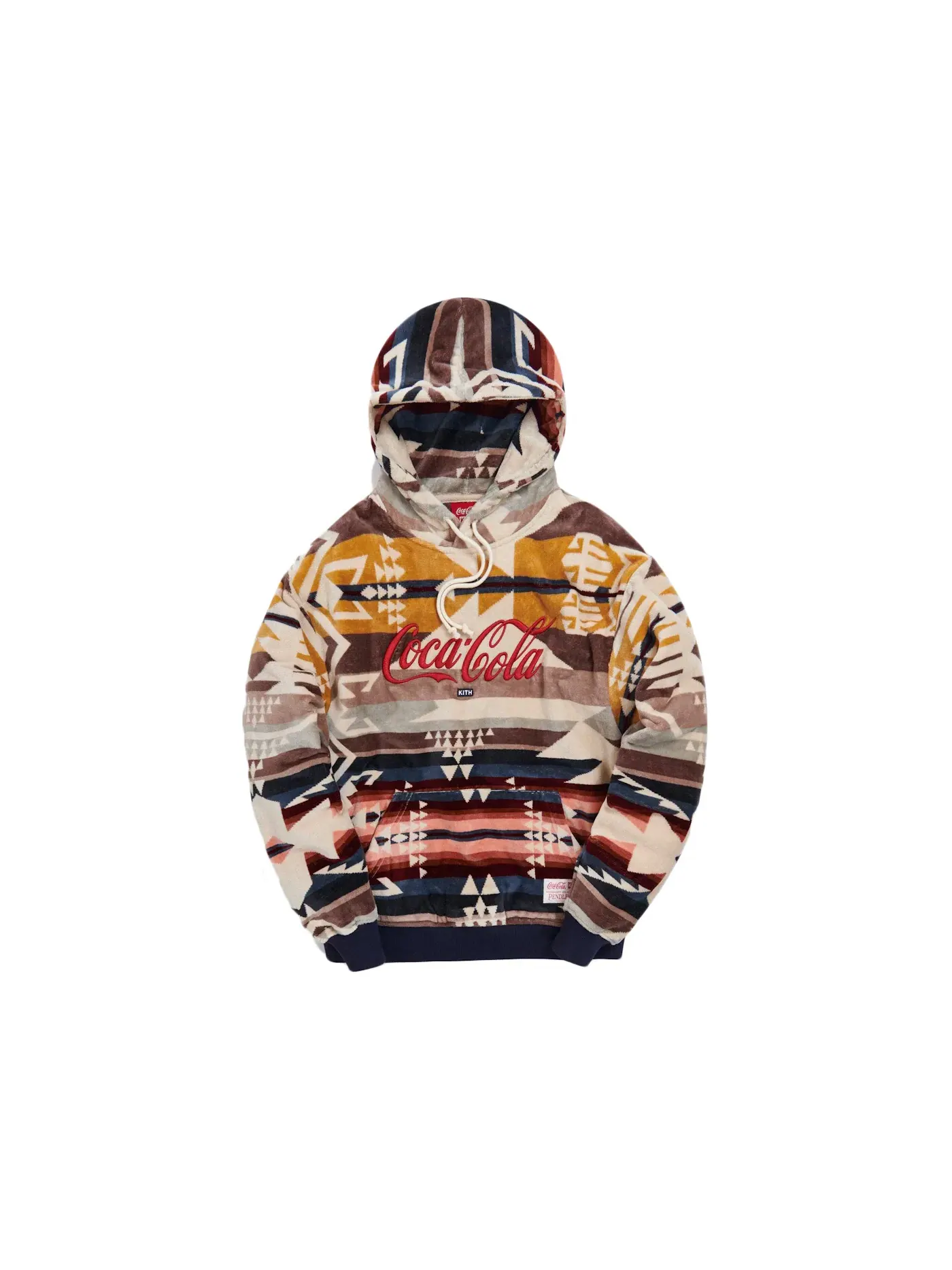 Мужская худи с принтом Kith x Coca-Cola x Pendleton Terry Williams 3 Hoodie Kith — изображение 1 из 2, слоновая кость/мульти