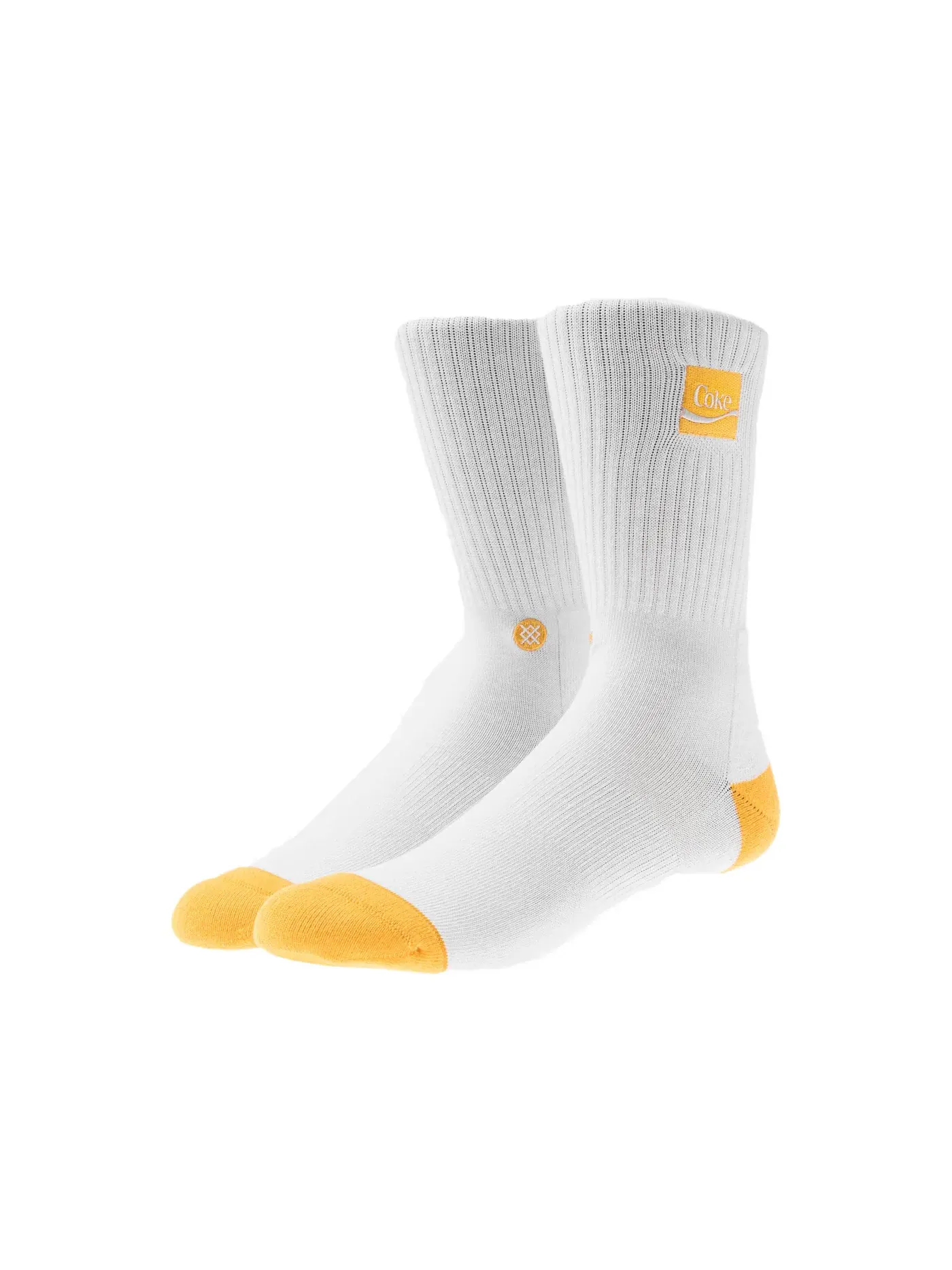Унисекс носки Kith x Coca-Cola x Stance Sock — изображение 1 из 1, белый/желтый