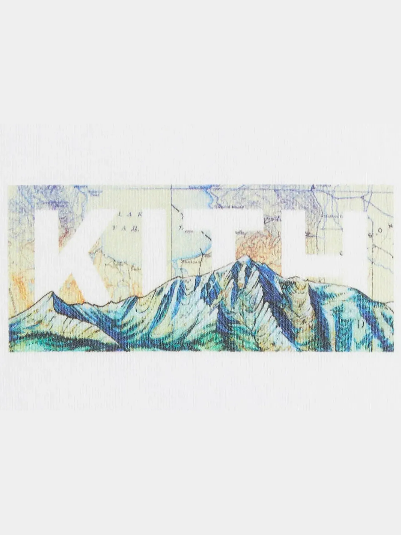 Мужская футболка с принтом Kith x Columbia Lake Tahoe Classic Logo Tee — изображение 2 из 2, белый