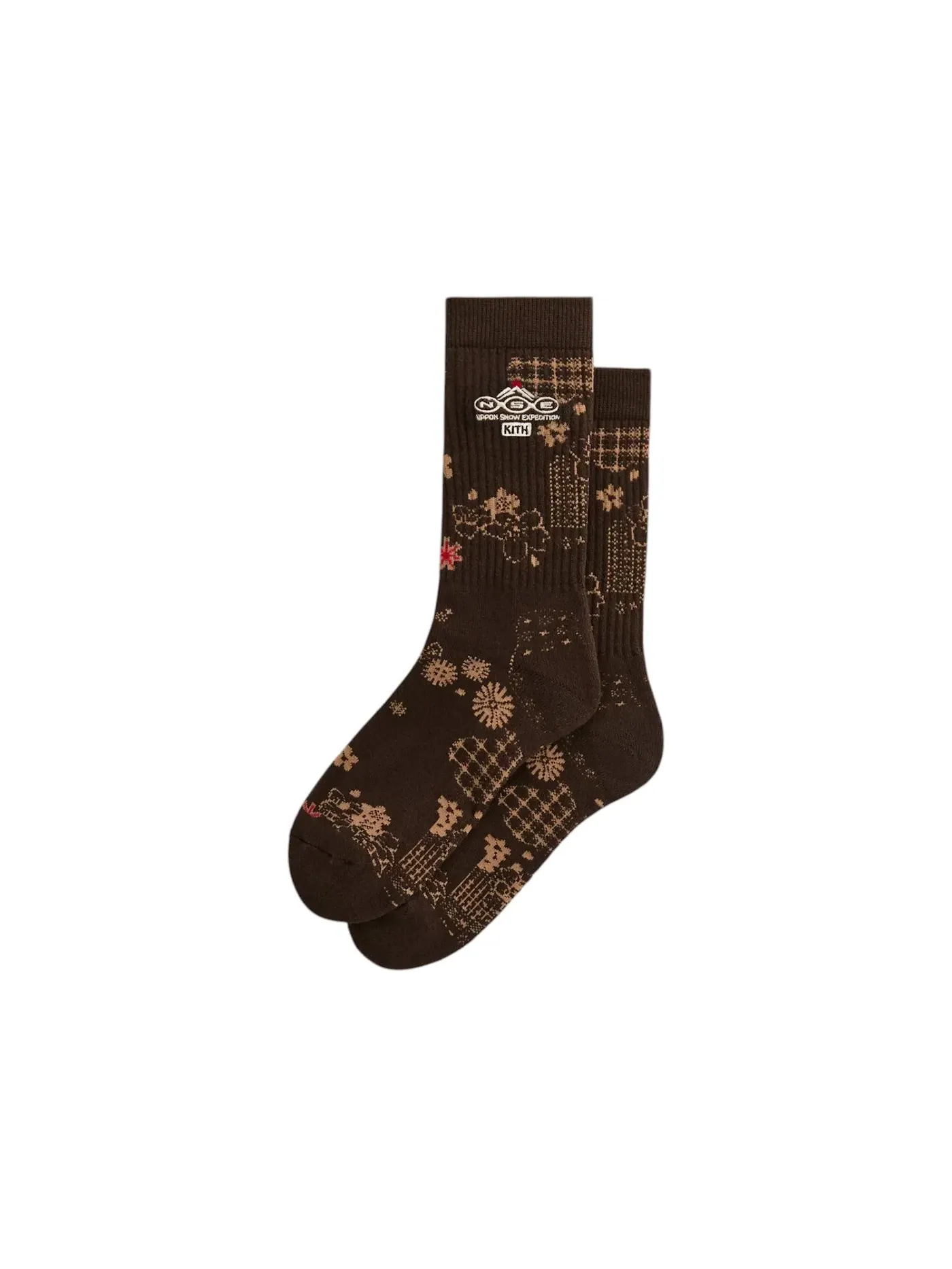 Детские носки с жаккардовым узором Kith x Columbia NSE Landscape Jacquard Socks, Kindling — изображение 1 из 2