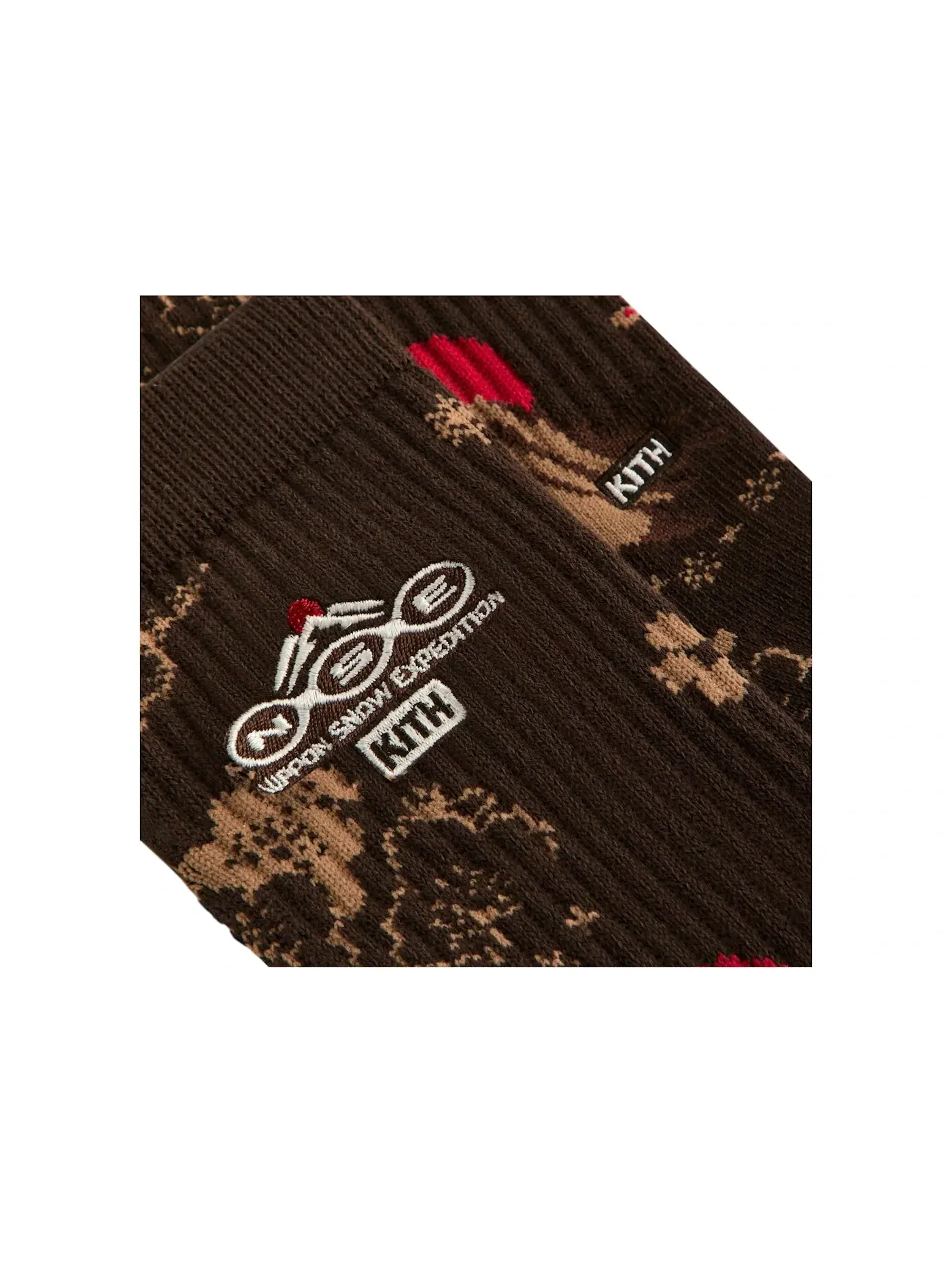 Детские носки с жаккардовым узором Kith x Columbia NSE Landscape Jacquard Socks, Kindling — изображение 2 из 2