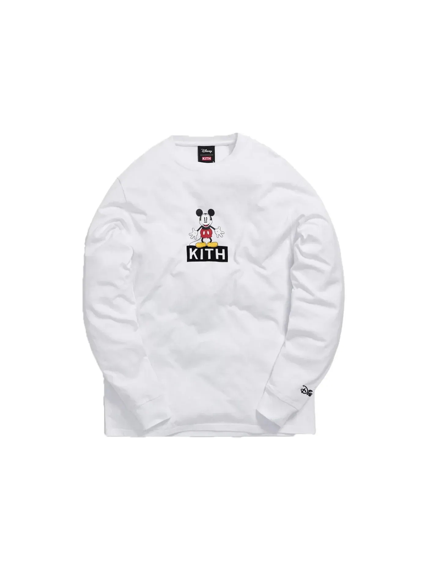 Мужская футболка с длинным рукавом Kith x Disney 30s Mickey Standing Classic Logo — изображение 1 из 1, белый